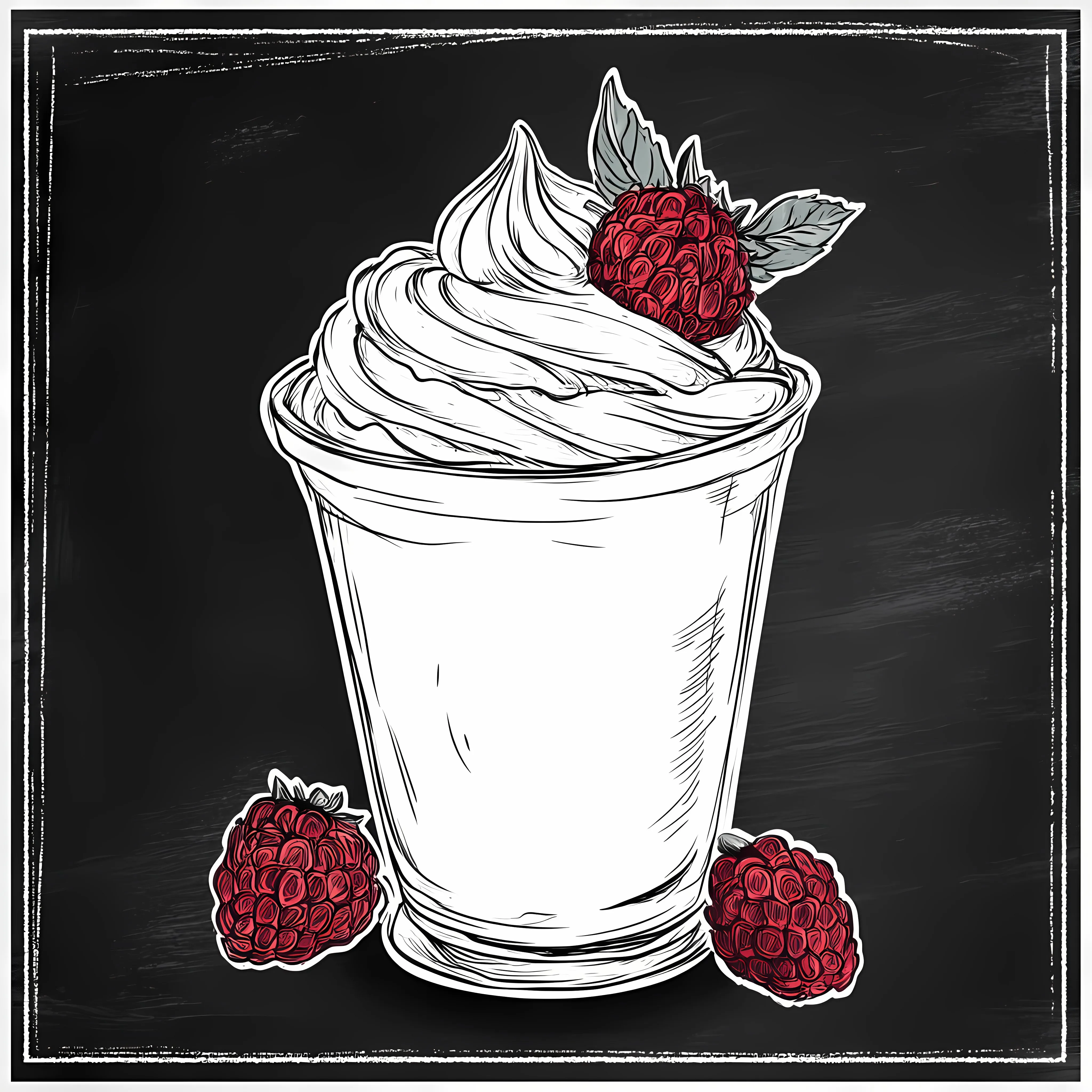 Hand Drawn Yogurt Sketch on Chalkboard – free food sketch image from Dotvec