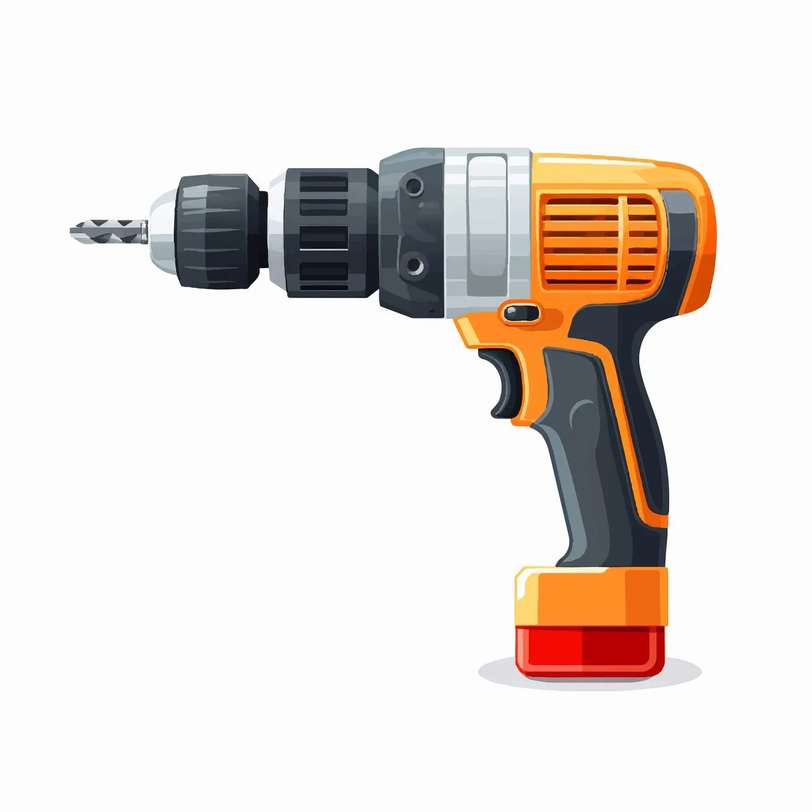 Hand Drill Vector Illustration on White Background — free download from Dotvec