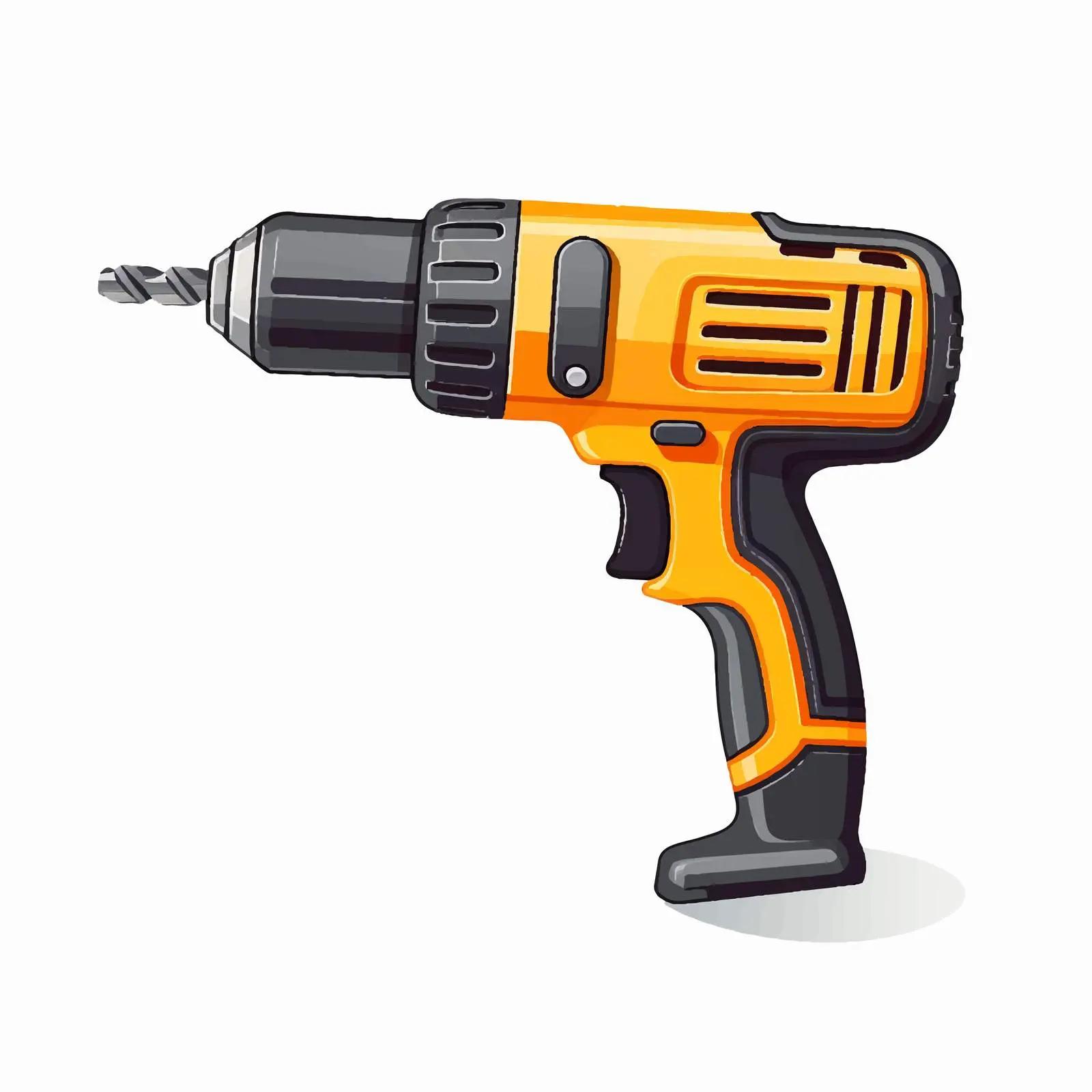 Hand Drill Vector Illustration on White Background – free drilling image from Dotvec