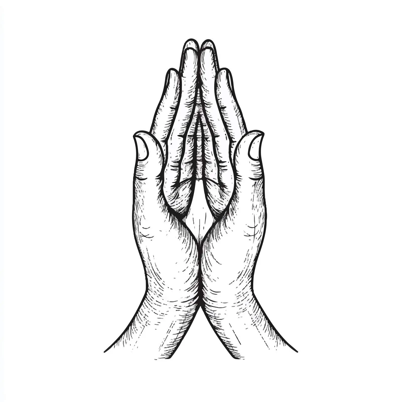 Namaste Hand Greeting Posture Vector Sketch – free namaste image from Dotvec