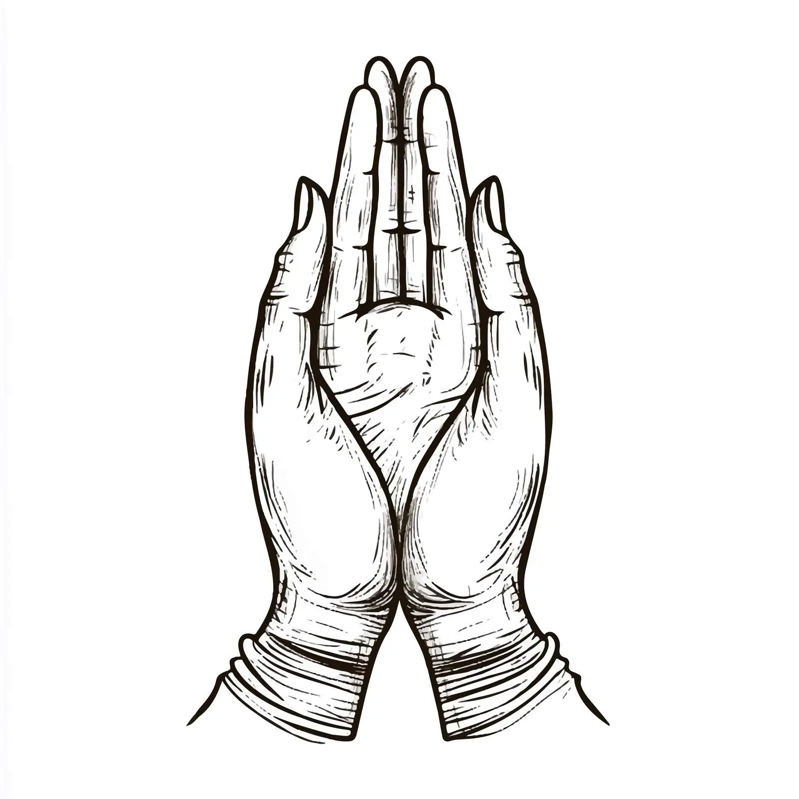Namaste Hand Gesture Vector Illustration — free download from Dotvec
