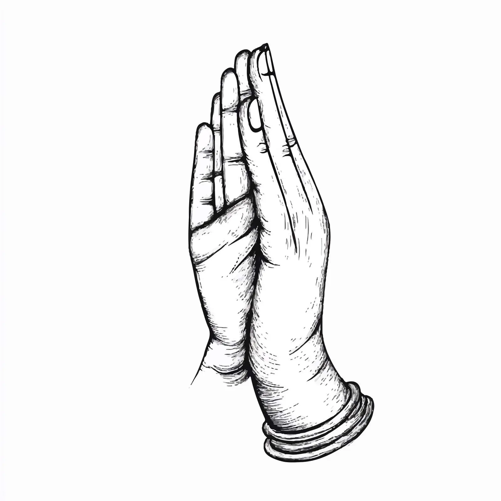 Namaste Hand Greeting Posture Sketch Vector — free download from Dotvec