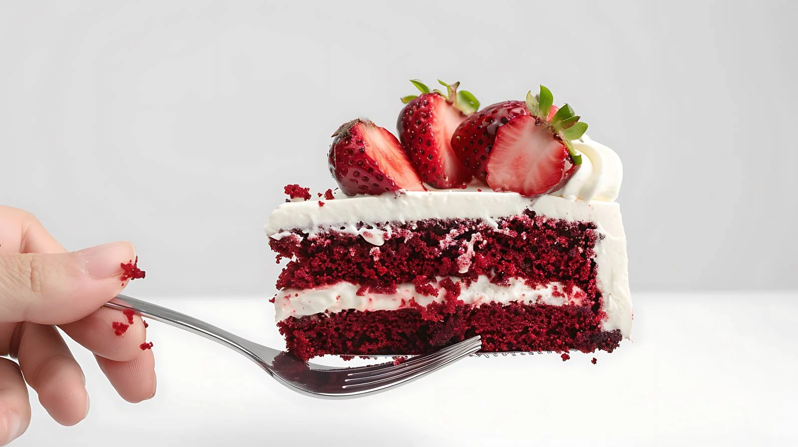Red Velvet Cake Fork Dessert — free download from Dotvec