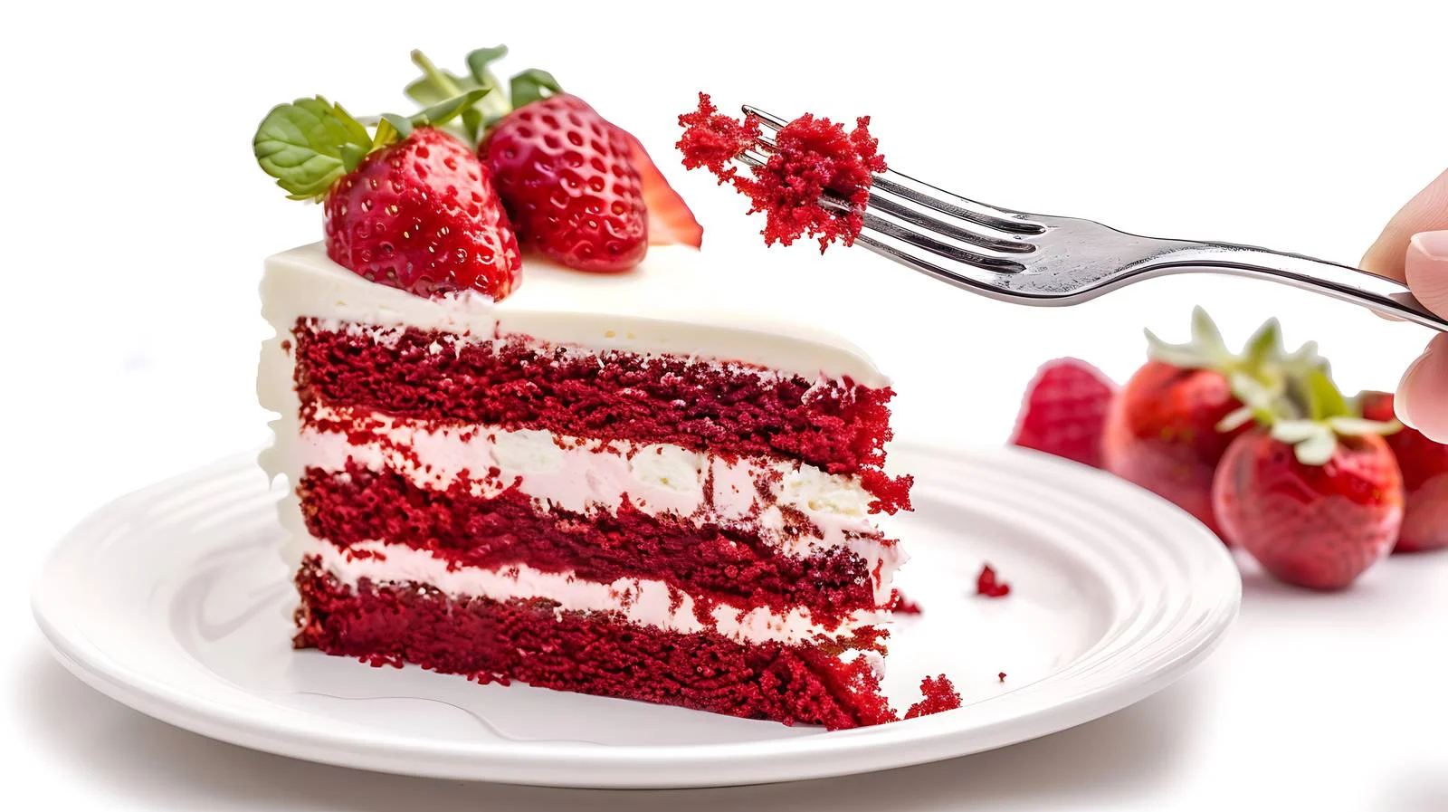 Elegant Red Velvet Cake Food Photography — free download from Dotvec