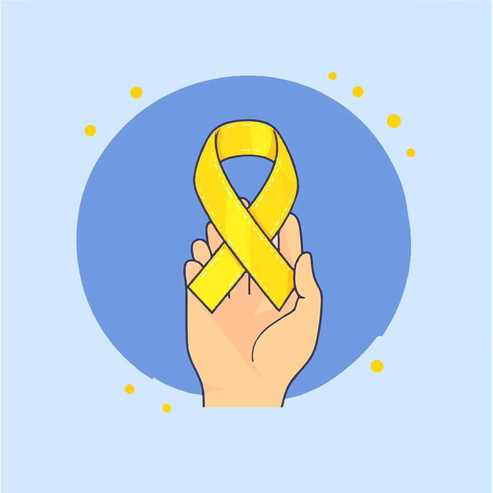 Yellow Ribbon Sarcoma Awareness Illustration — free download from Dotvec
