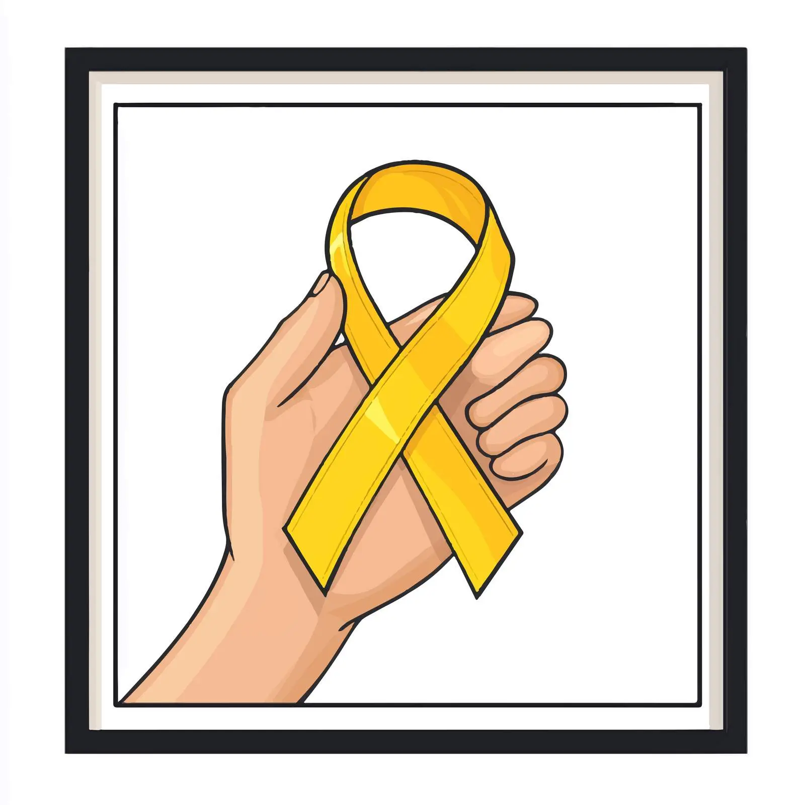 Yellow Ribbon for Sarcoma Awareness in July — free download from Dotvec