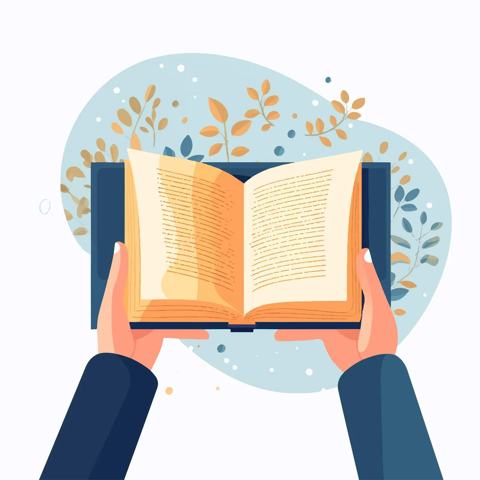 Hand Holding Classic Literature Book Cover — free download from Dotvec