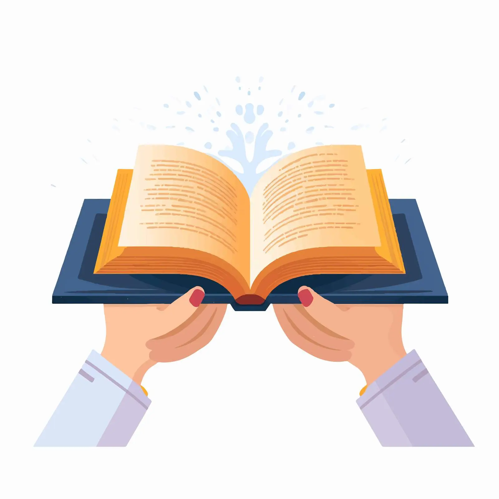 Hand Holding Book Cover for Classic Literature — free download from Dotvec