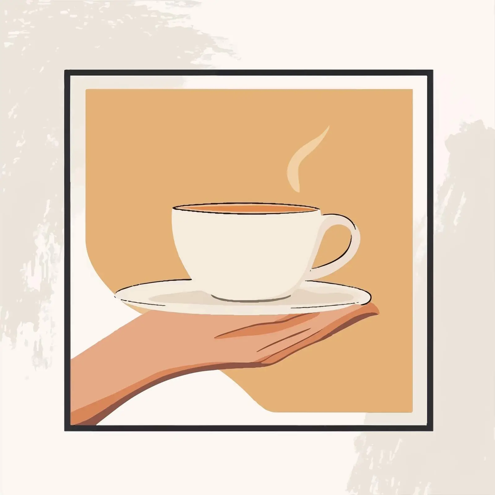 Hand Holding Cup of Coffee Vector Illustration — free download from Dotvec