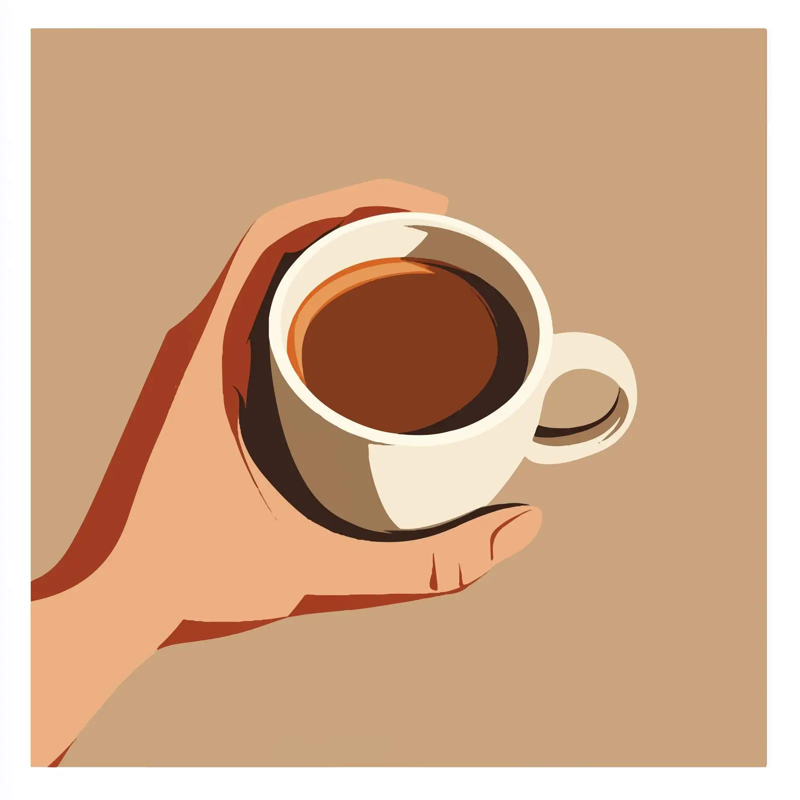 Hand Holding Coffee Cup Vector Illustration — free download from Dotvec