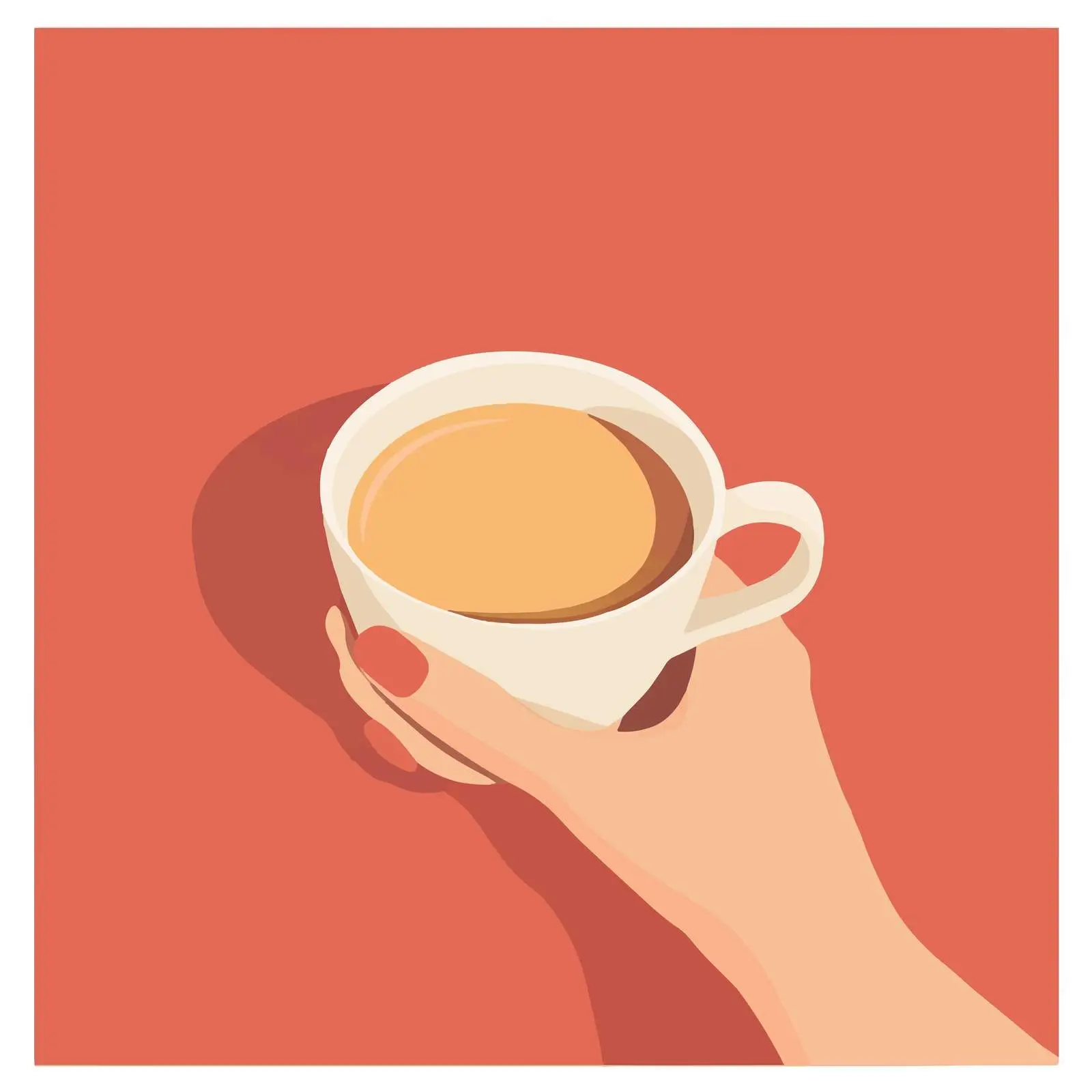 Person Holding Coffee Cup Flat Vector Illustration — free download from Dotvec