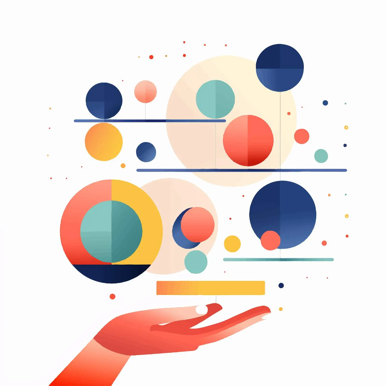 Hand Holding Abstract Geometric Shapes Vector — free download from Dotvec