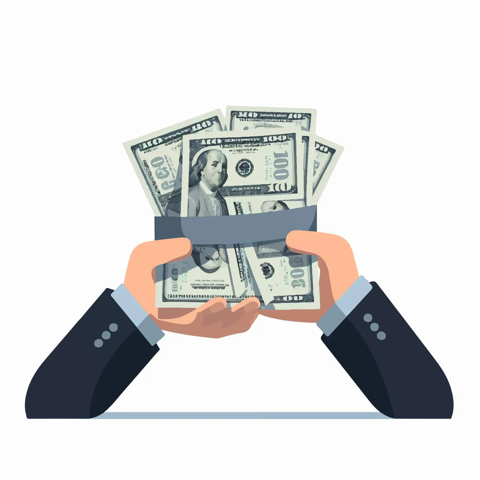 Hand Holding Illegal Cash Money – free scam image from Dotvec