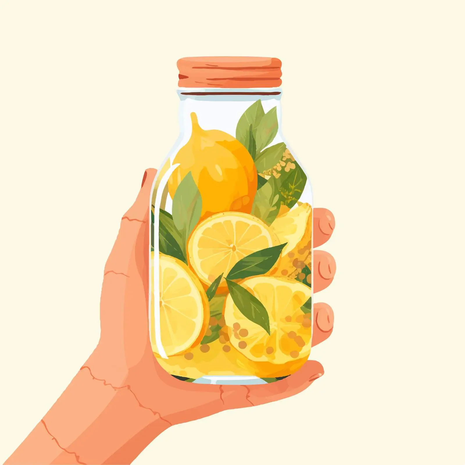 Hand Holding Infused Ginger Water Drink – free ginger water image from Dotvec
