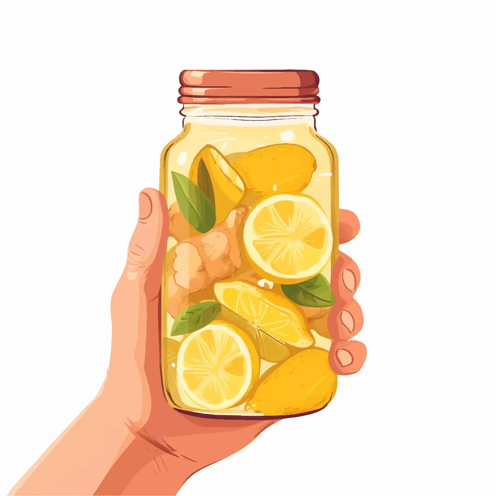 Hand Holding Infused Ginger Water Drink — free download from Dotvec