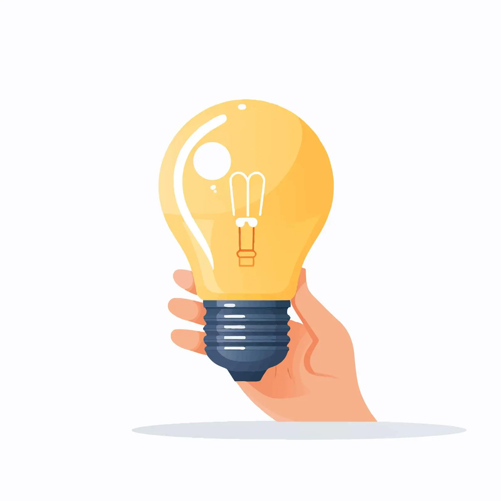 Hand Holding Lightbulb Icon Symbolizing Ideas — free download from Dotvec