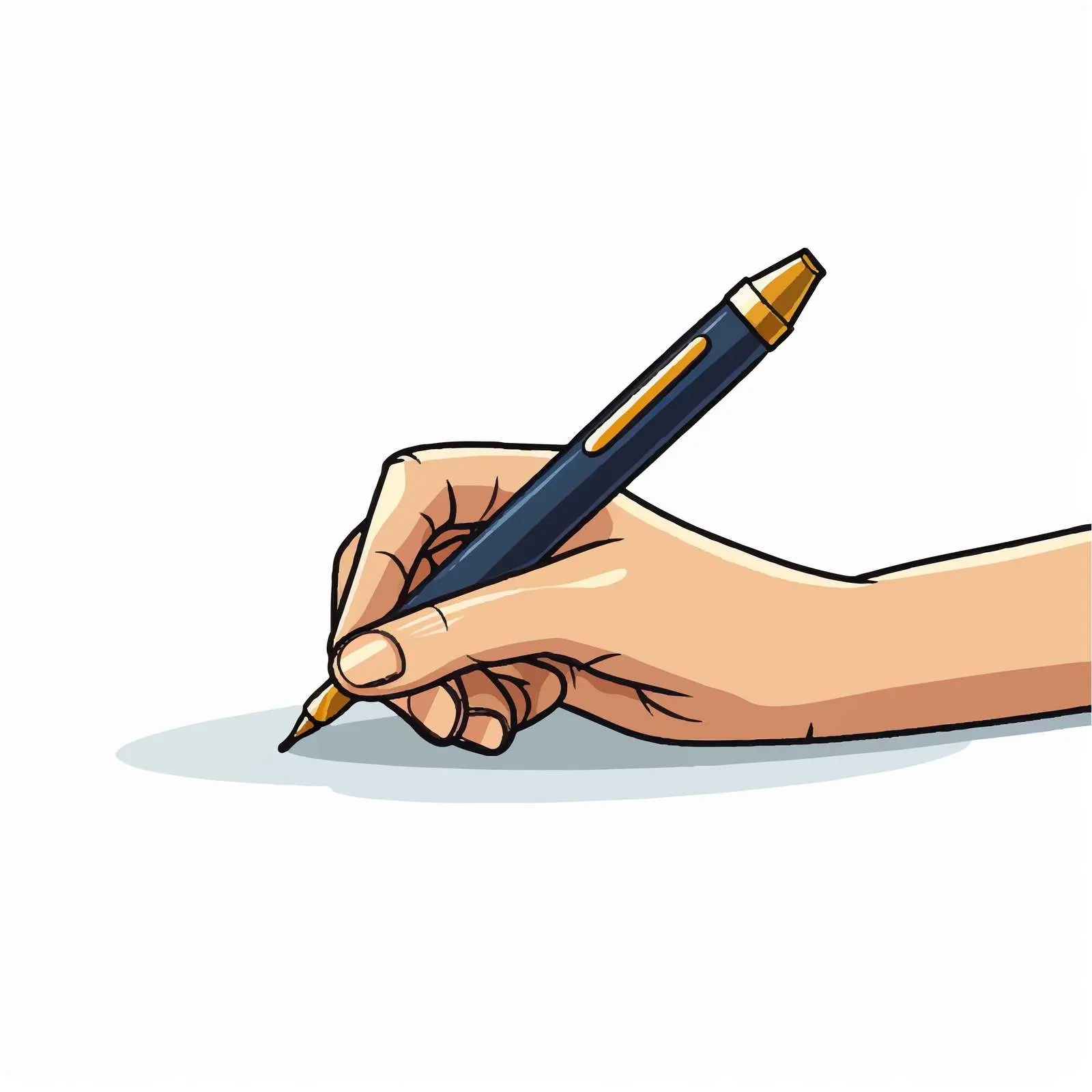 Hand Holding Pen Tool for Calligraphy Art — free download from Dotvec