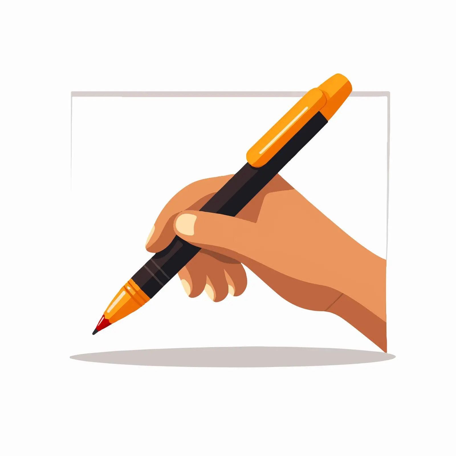 Hand Holding Pencil Icon for Note Taking – free recording image from Dotvec