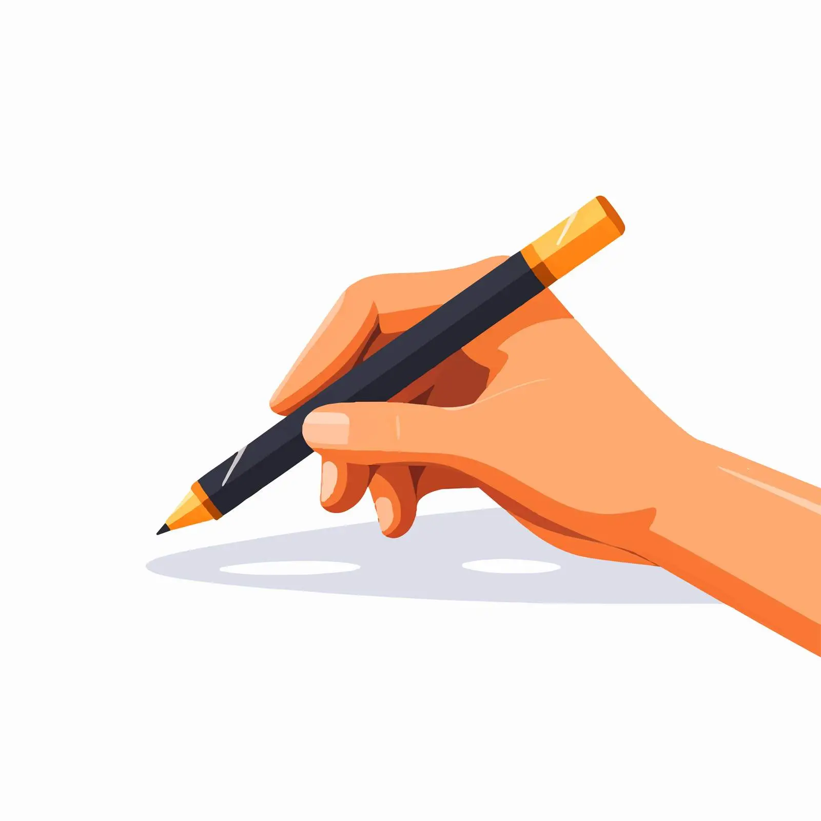 Hand Holding Pencil Icon for Note Taking — free download from Dotvec