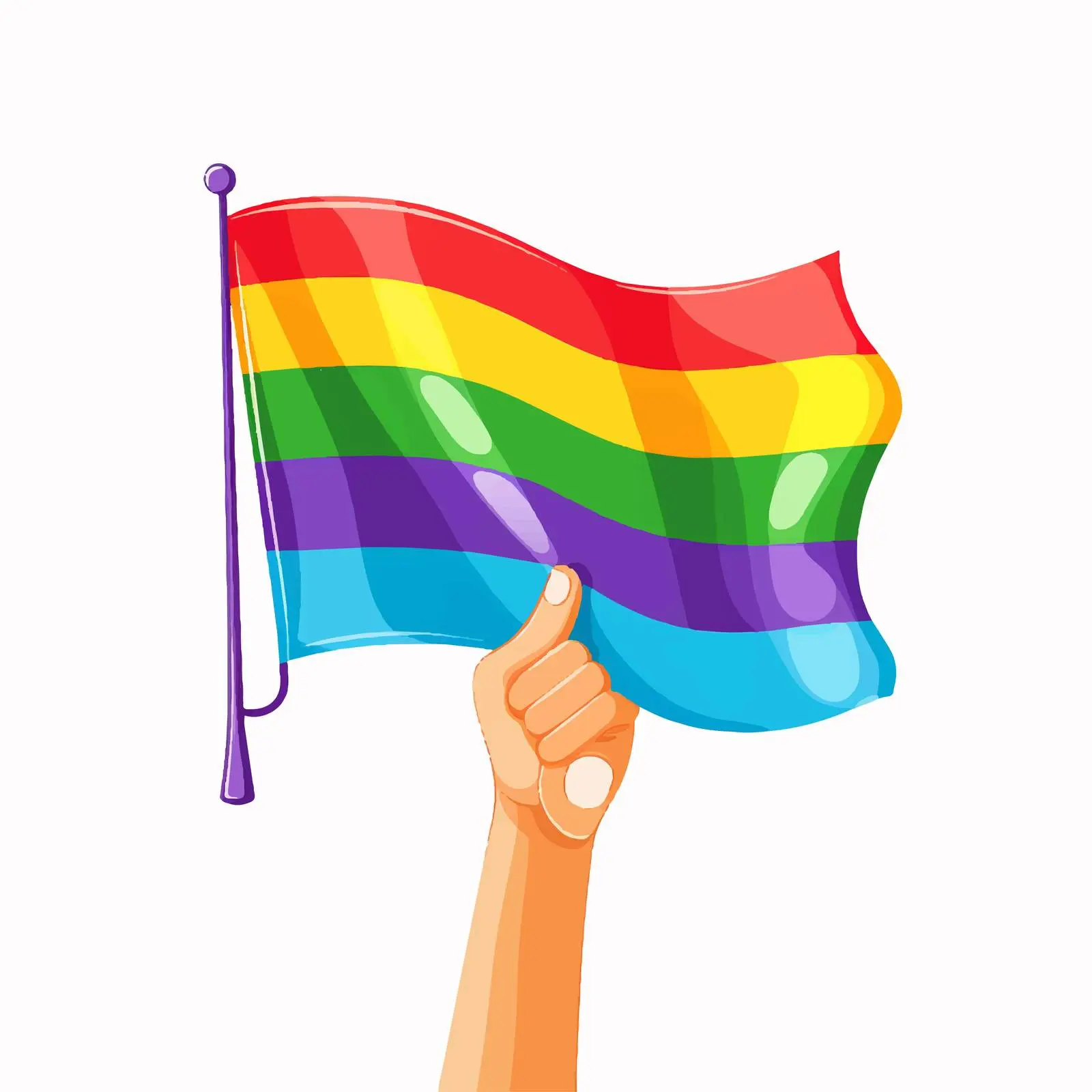 Rainbow Flag Support for LGBTQ+ Community – free connectedness image from Dotvec