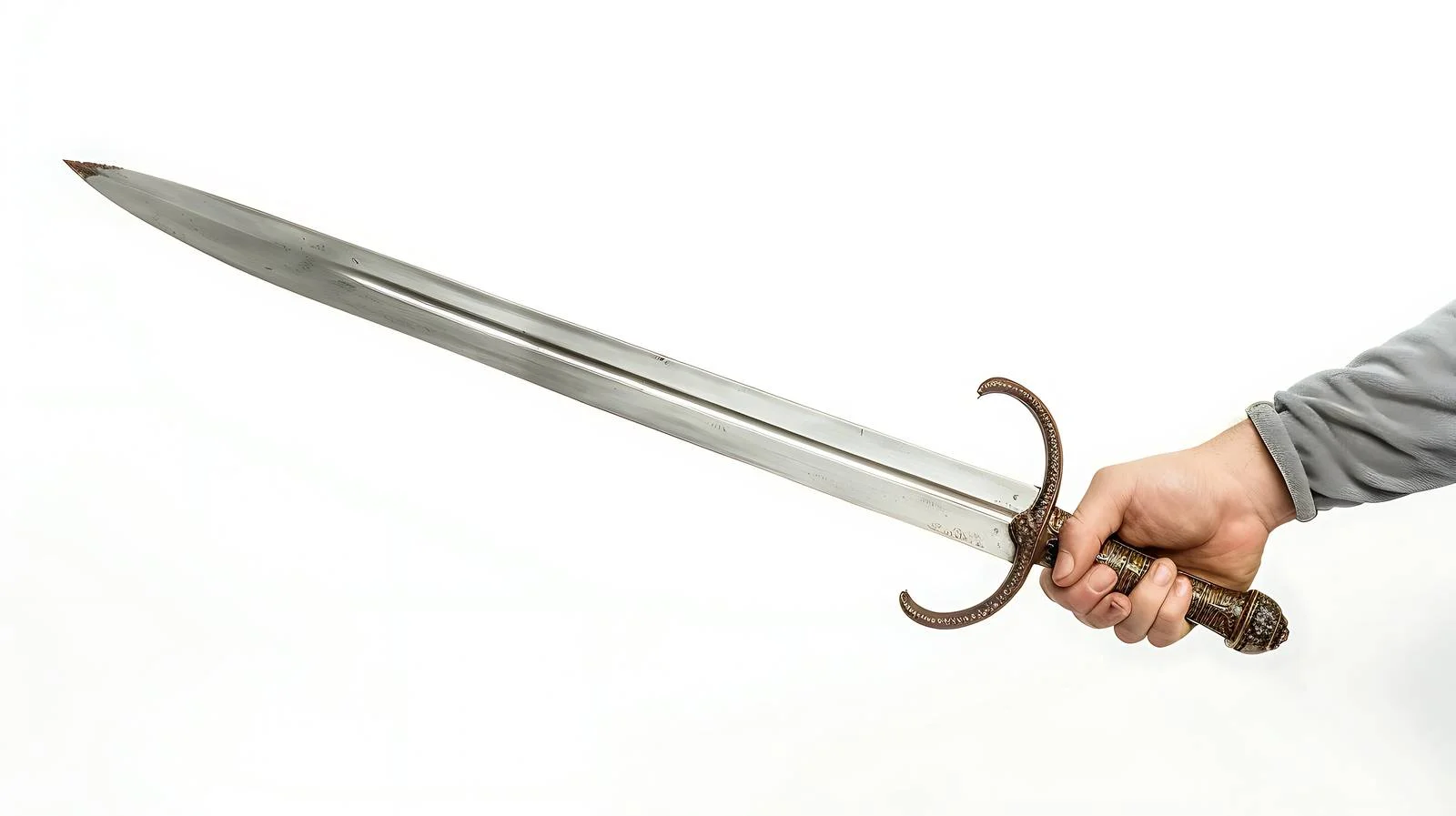 Elegant Hand with Rapier Sword on White — free download from Dotvec