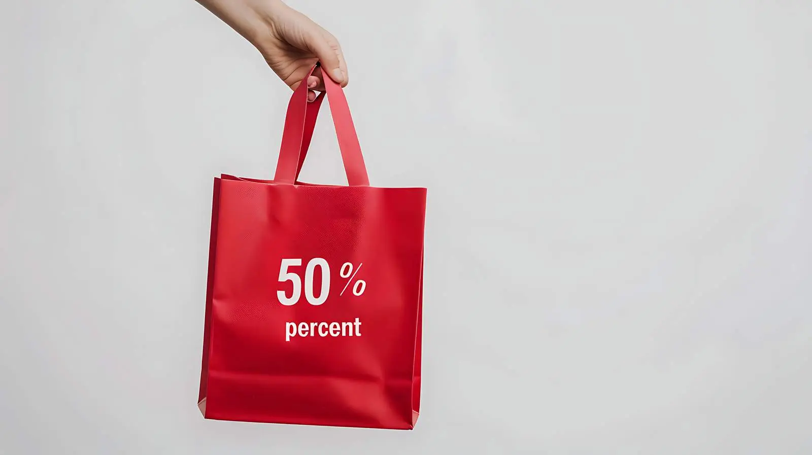 Hand Holding Red Shopping Bag with SALE Sign – free personal finance image from Dotvec