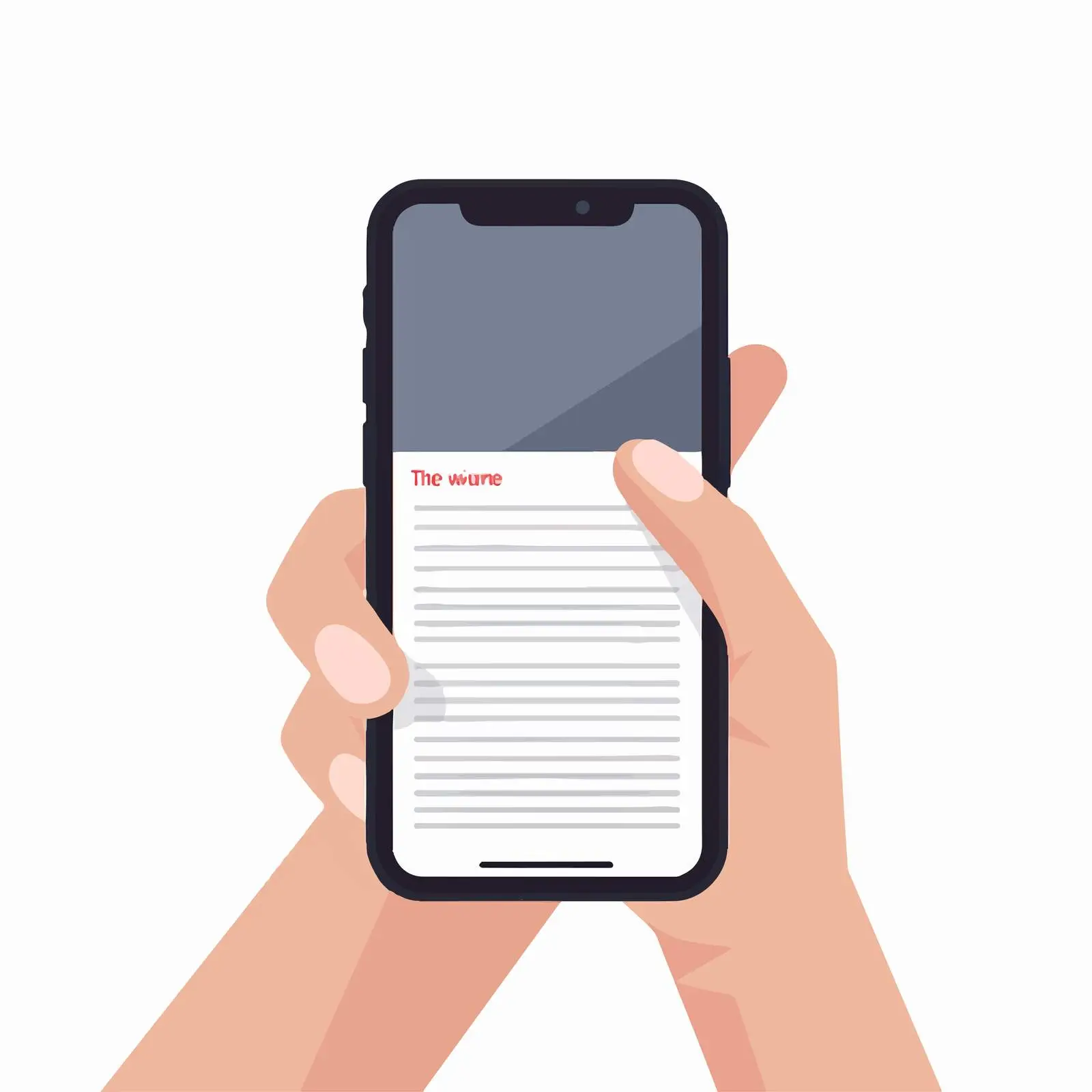 Hand Holding Smartphone Scrolling Content — free download from Dotvec