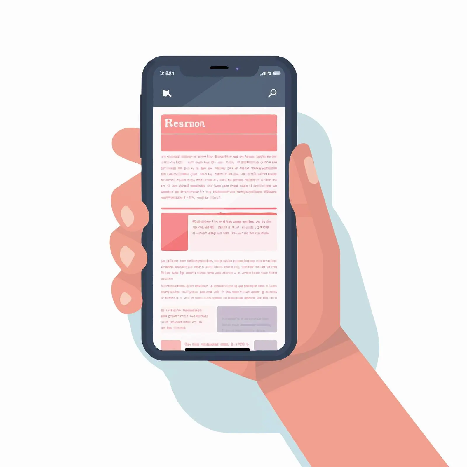 Hand Holding Smartphone Scrolling and Reading — free download from Dotvec