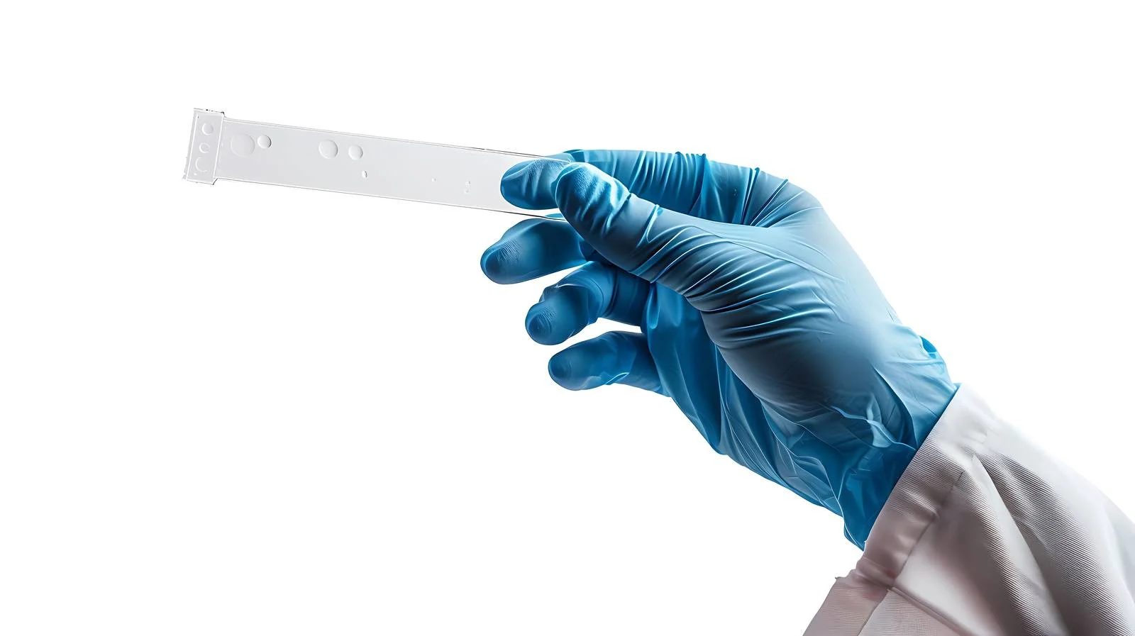 Medical Gloved Hand Holding Histology Slides — free download from Dotvec