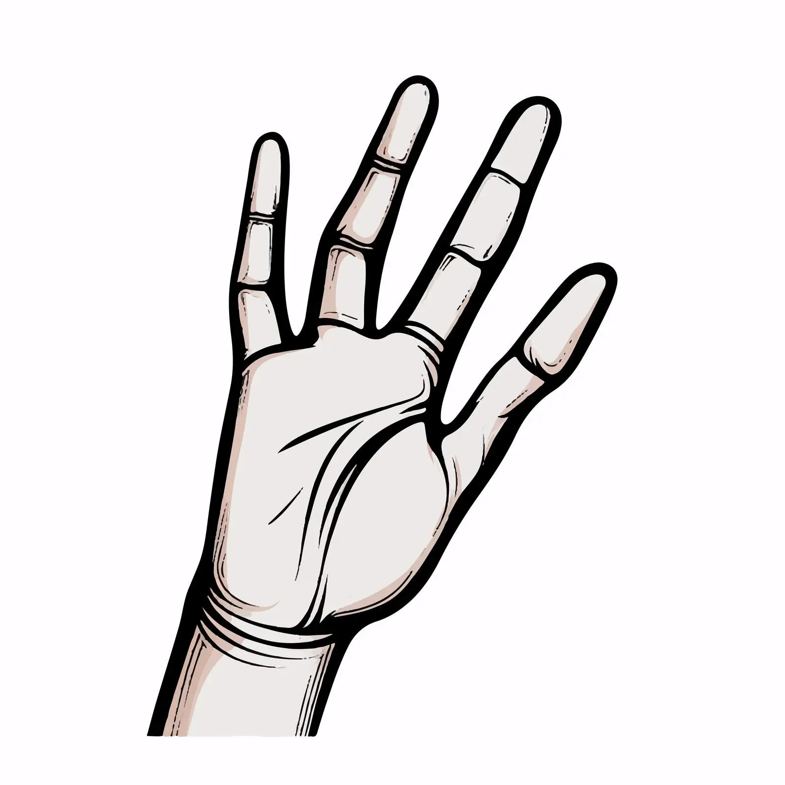 Hand Line Cartoon Vector Illustration — free download from Dotvec