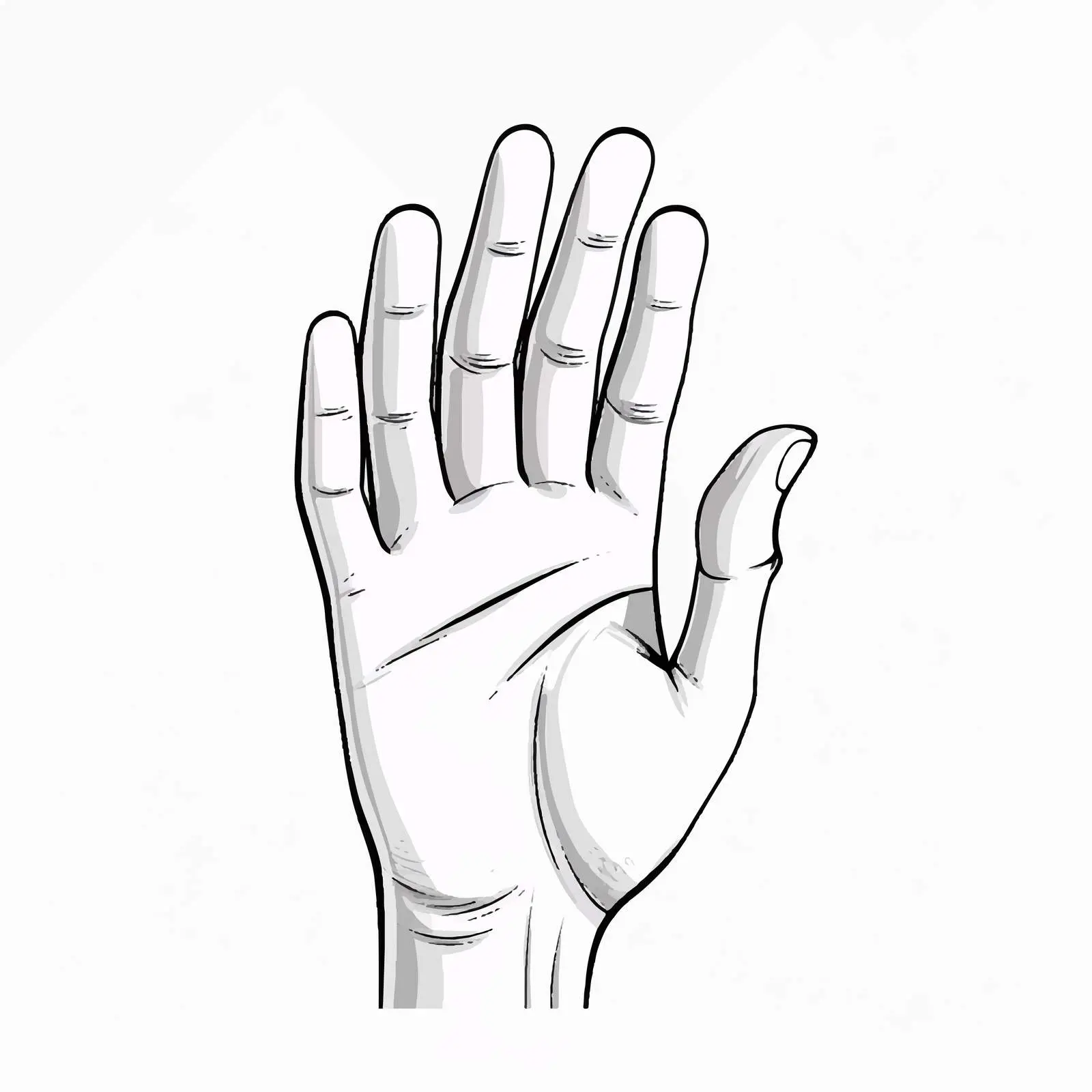 Hand Line Cartoon Vector Illustration — free download from Dotvec