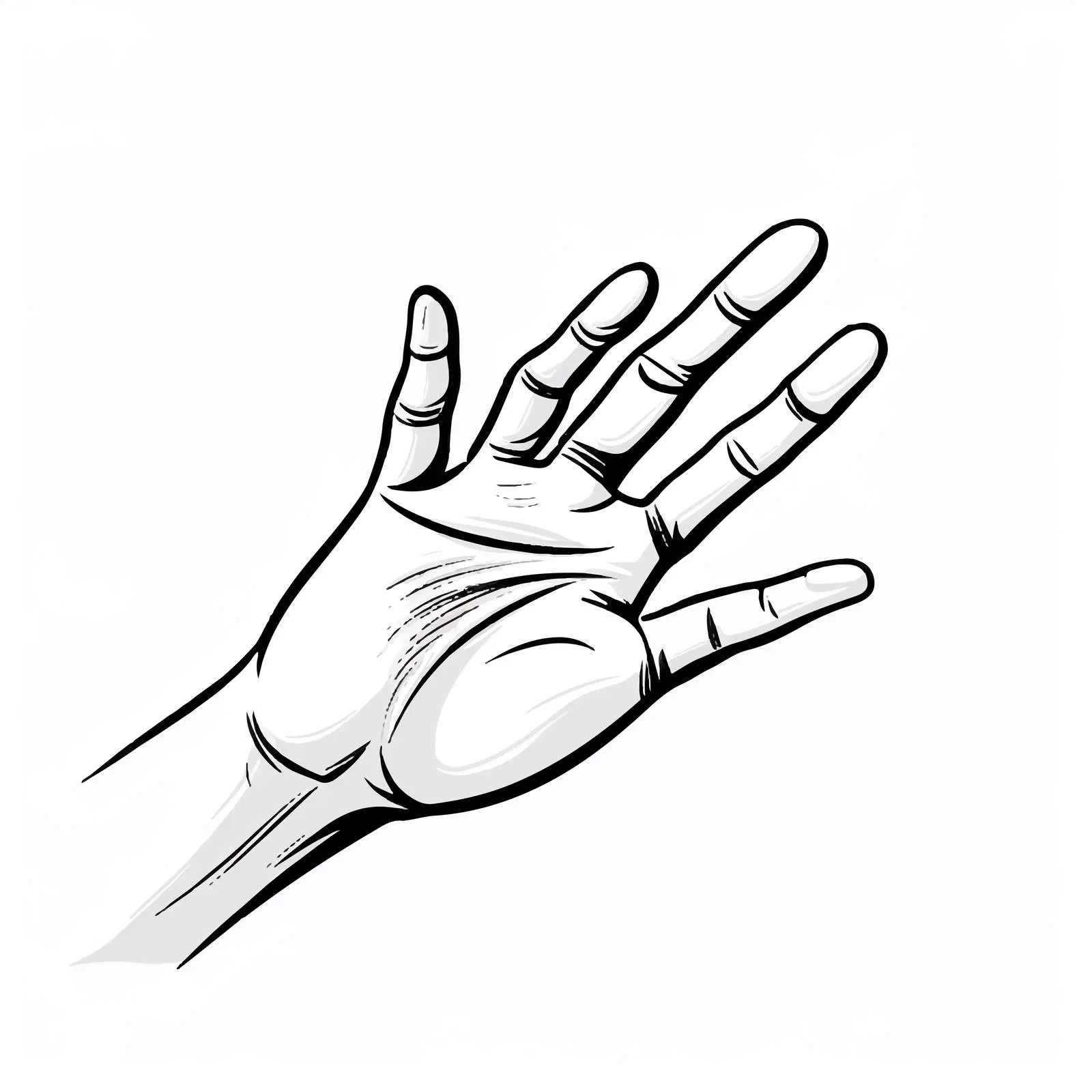 Cartoon Hand Line Vector Illustration — free download from Dotvec