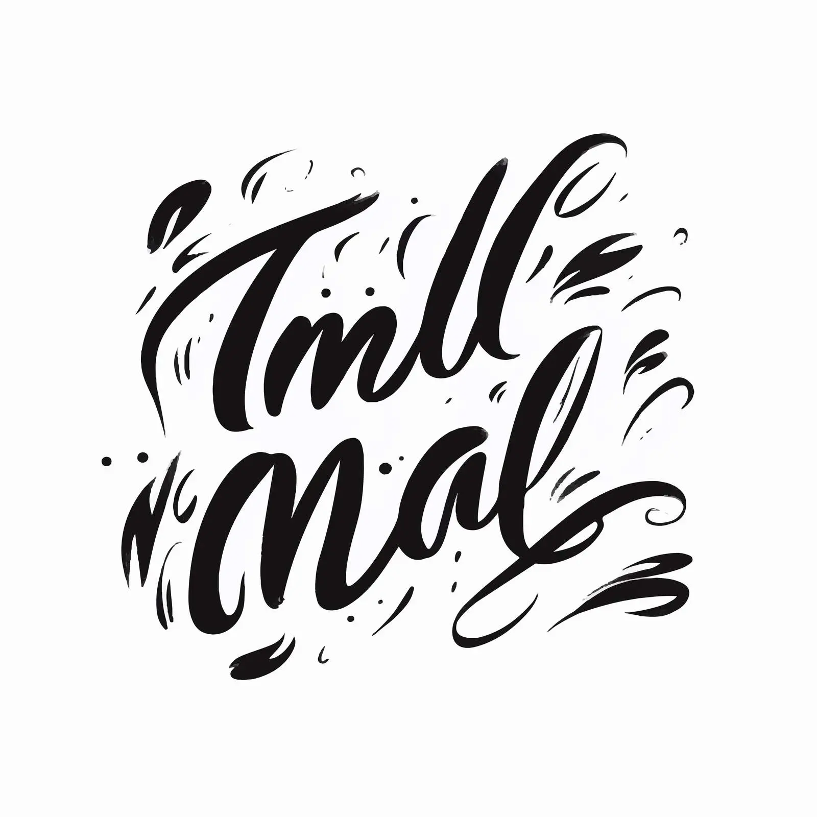 Handmade Message on Brushstroke Art Vectors – free splatter image from Dotvec