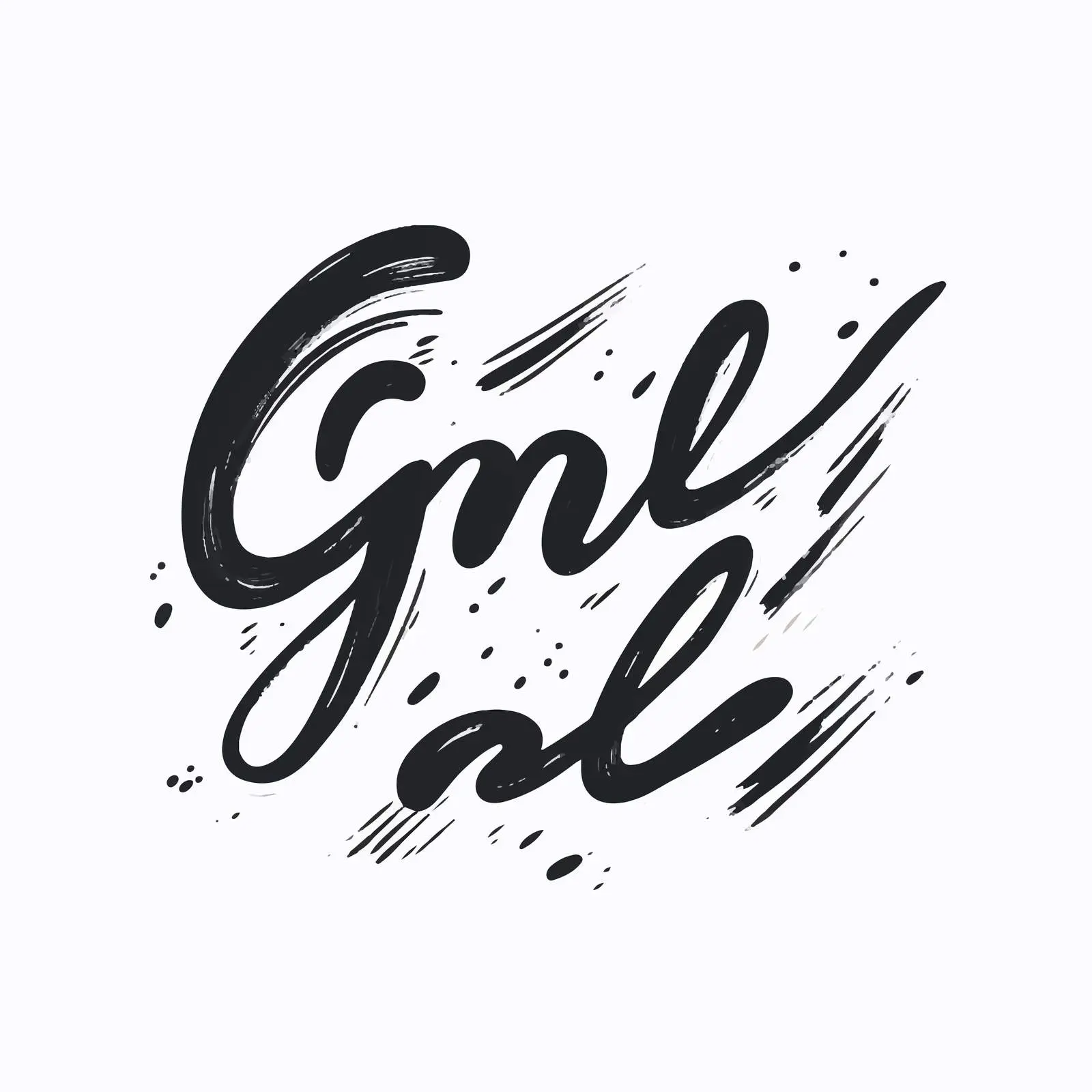 Handmade Message on Brushstroke Design — free download from Dotvec