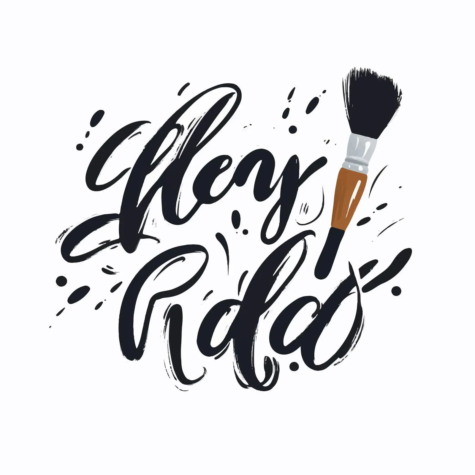 Handmade Message on Brushstroke Vector Art — free download from Dotvec