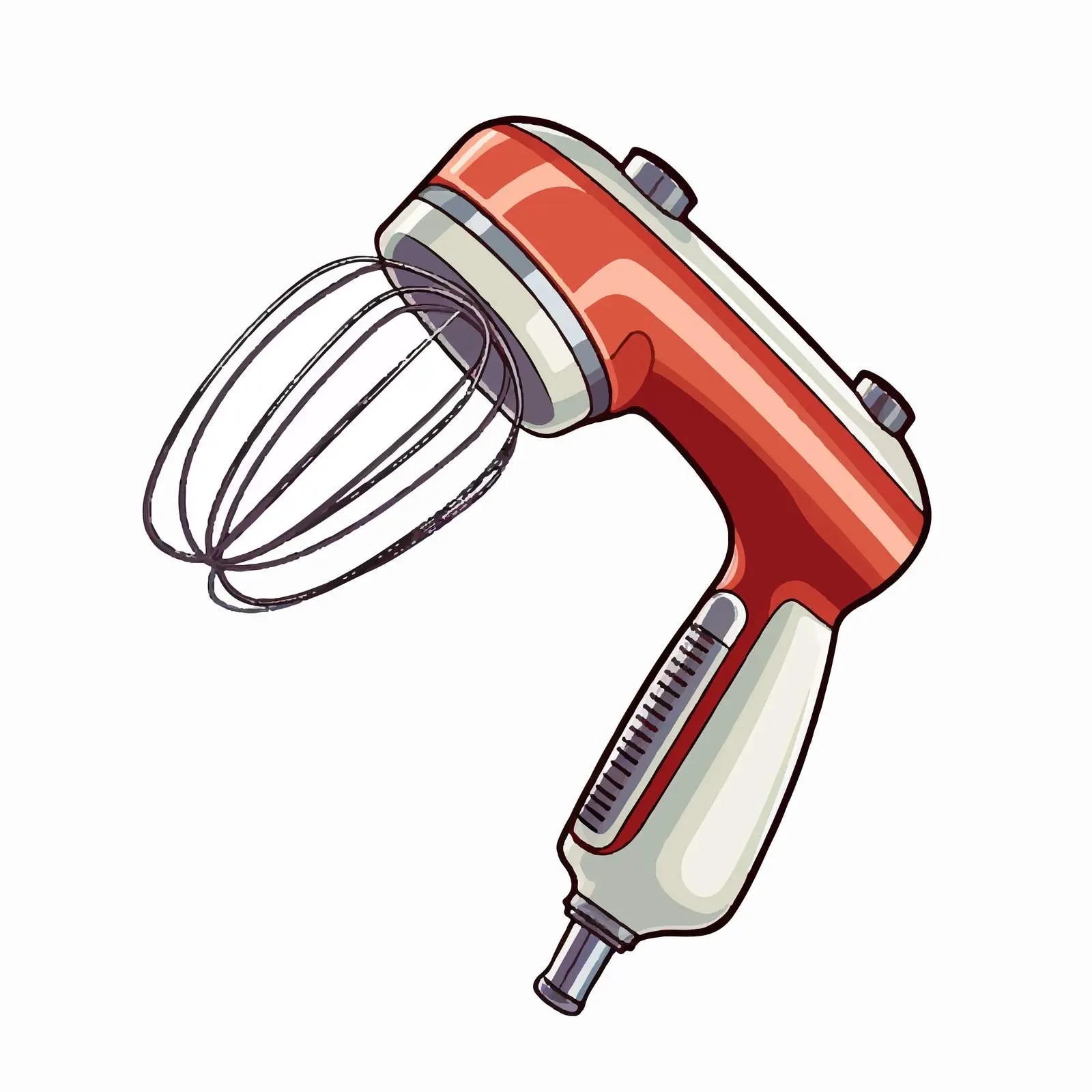 Hand Mixer Vector Illustration on White Background — free download from Dotvec