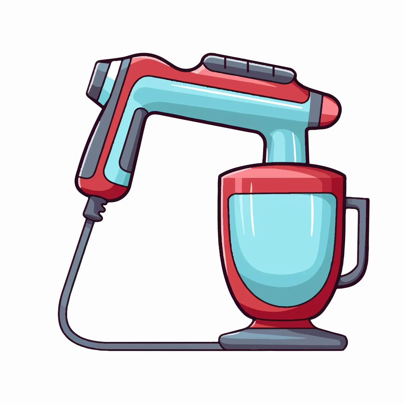 Line Art Hand Mixer Illustration — free download from Dotvec