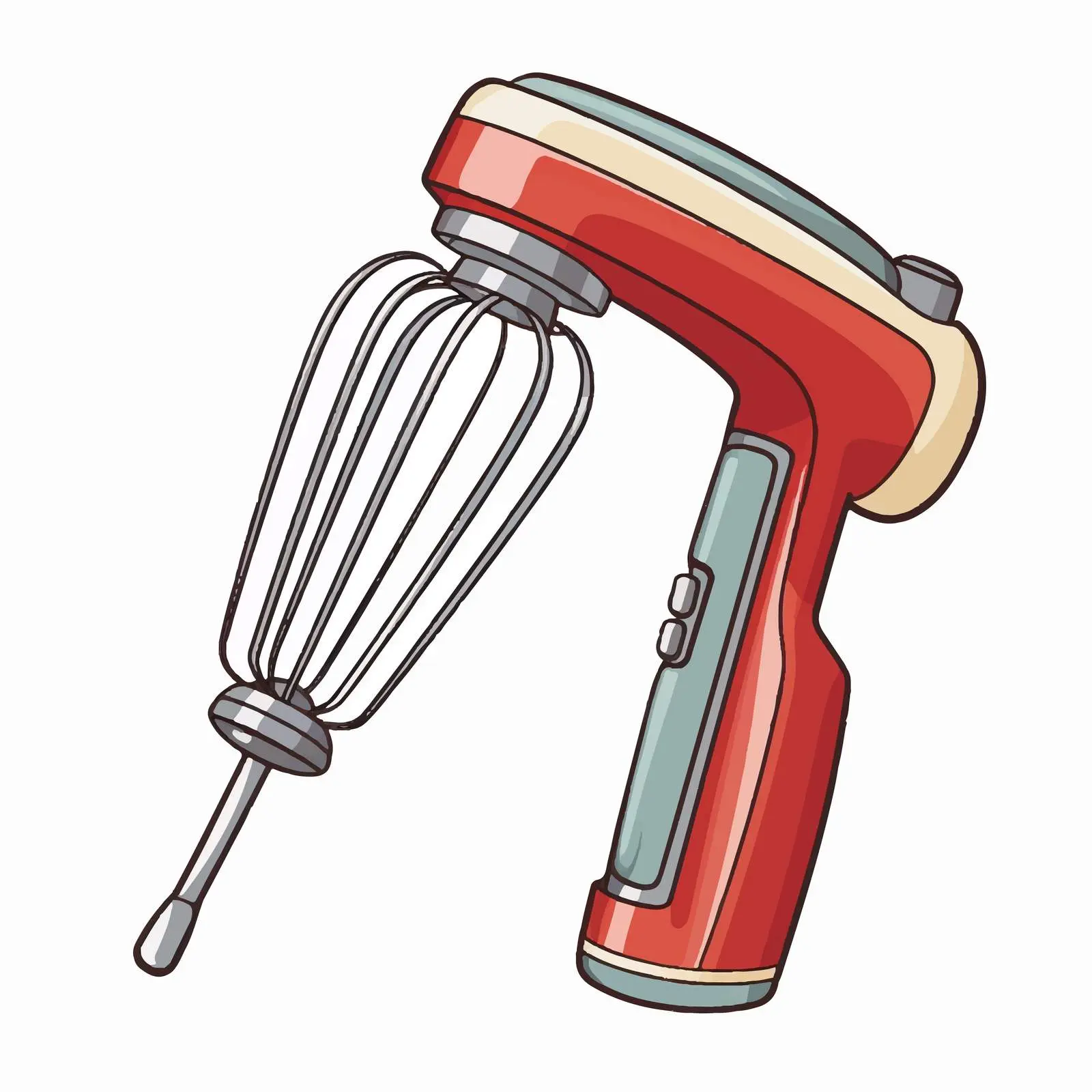 Hand Mixer Vector Illustration on White Background — free download from Dotvec