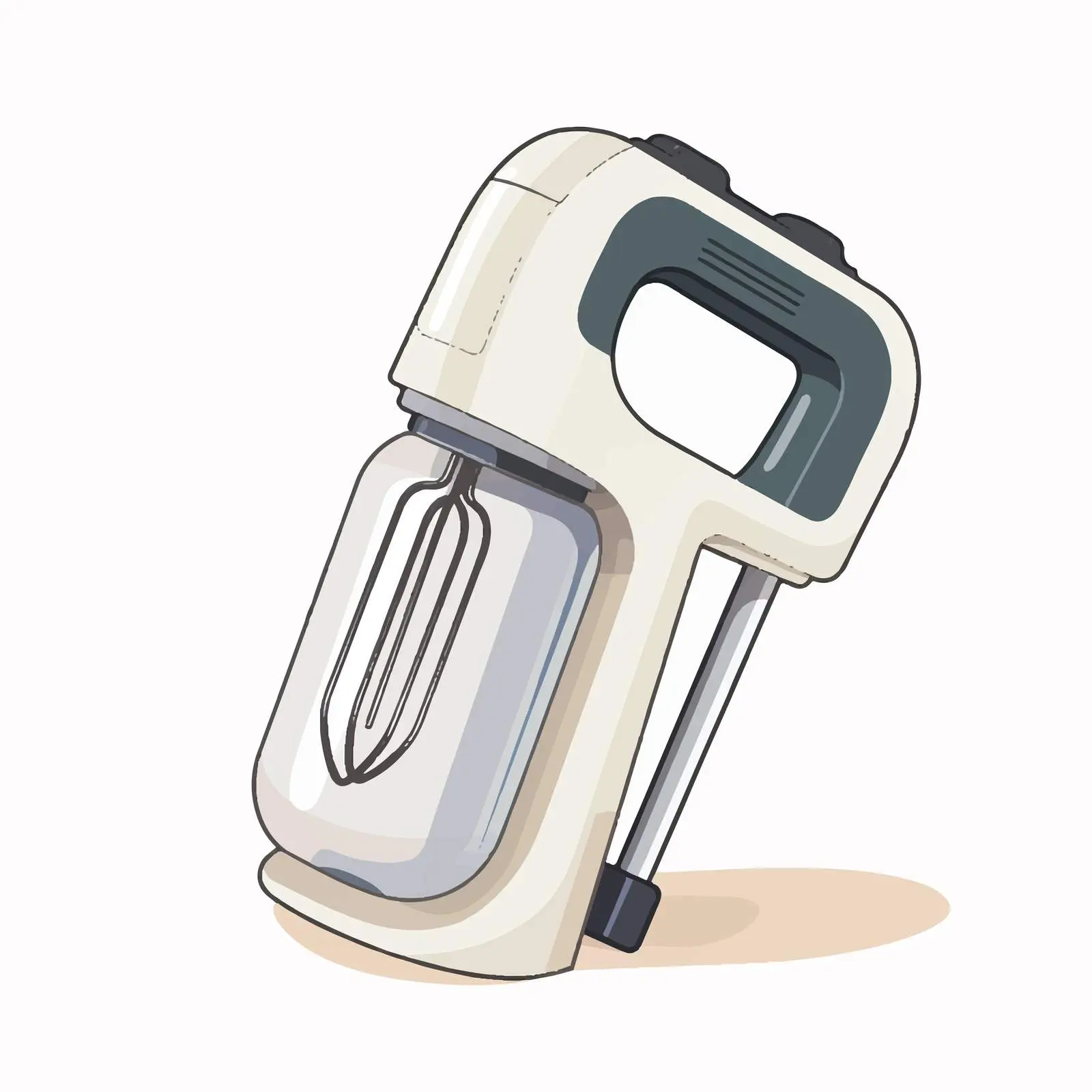 Hand Mixer Vector Illustration on White Background – free culinary tool image from Dotvec