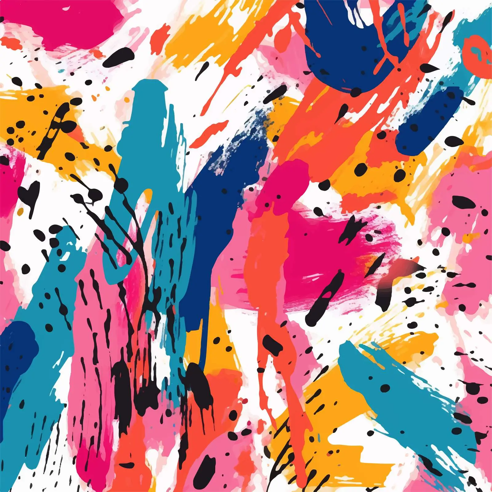 Hand-Painted Seamless Pattern with Brush Strokes – free colorful texture image from Dotvec