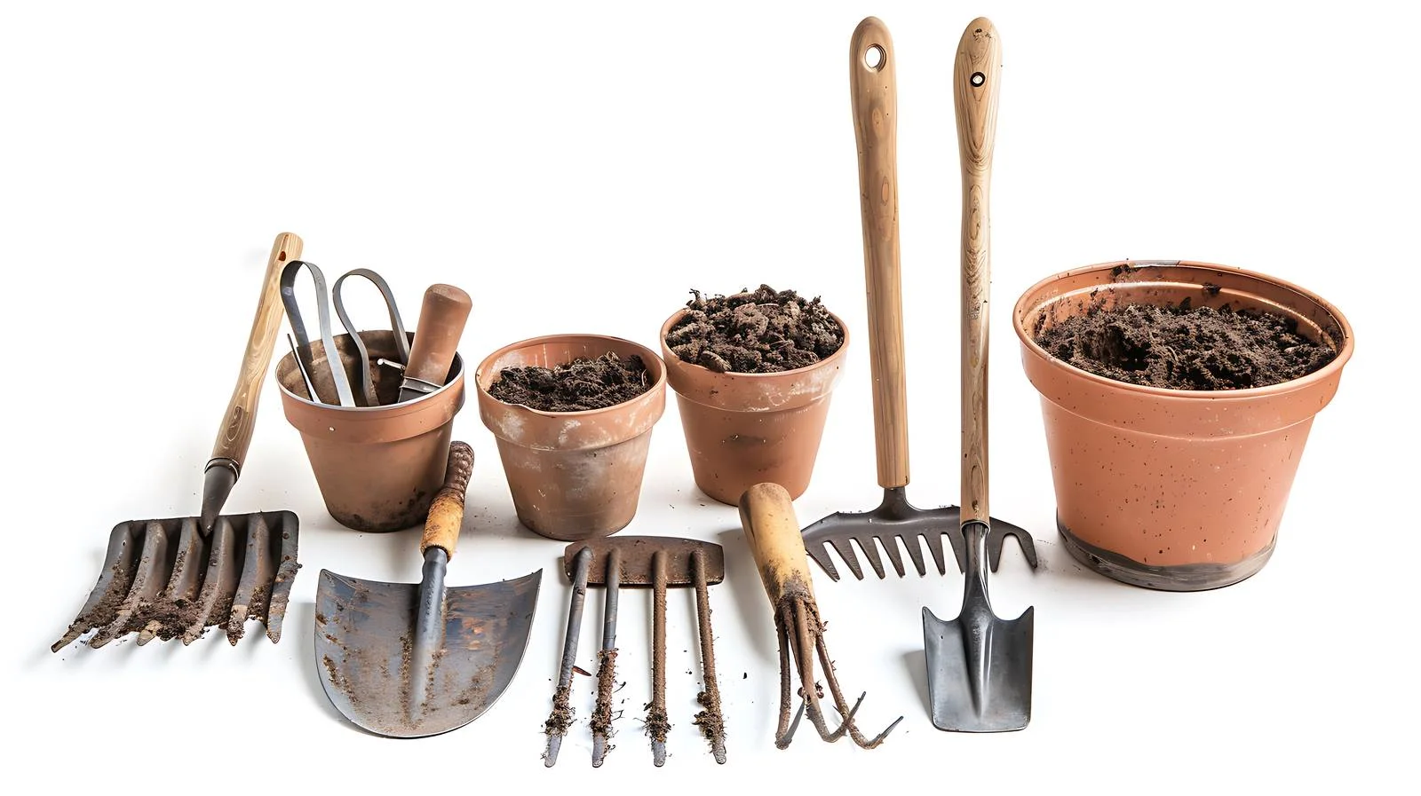 Garden Tools Array on Ground — free download from Dotvec