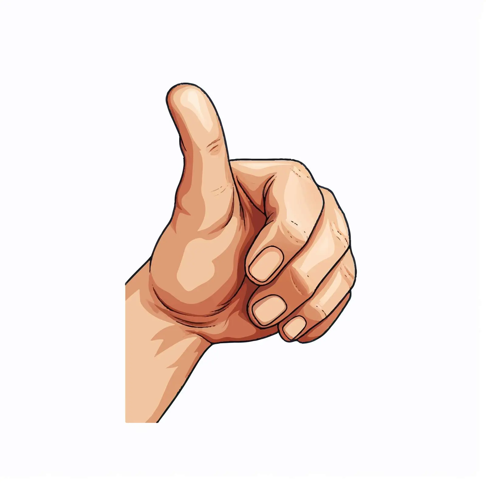 Hand Pointing Vector Illustration on White Background – free abstract hand image from Dotvec