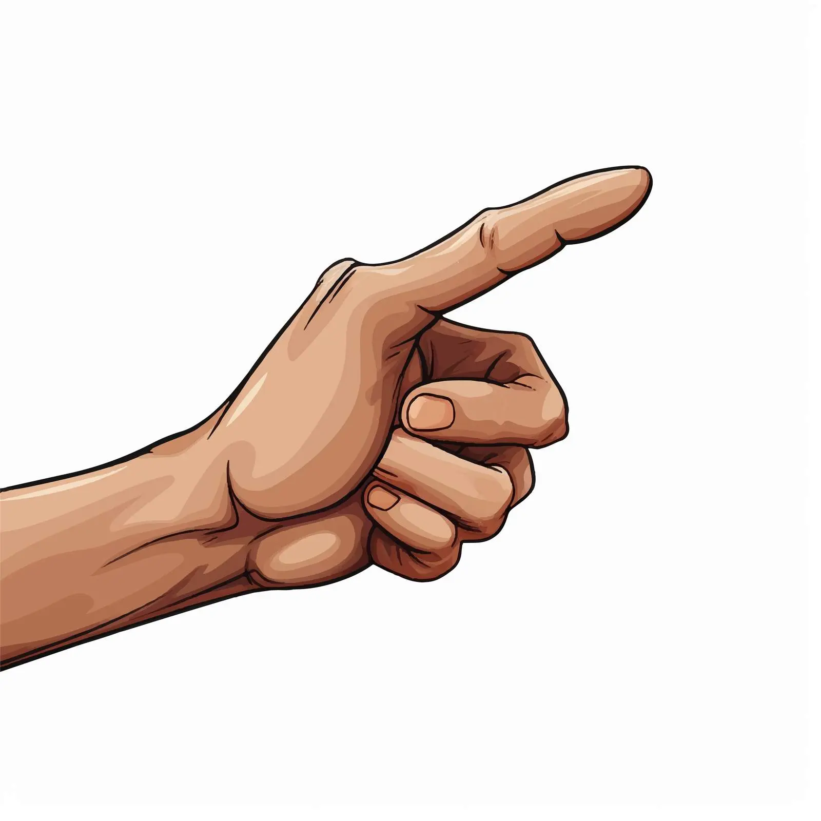 Pointing Hand Vector Illustration on White Background — free download from Dotvec