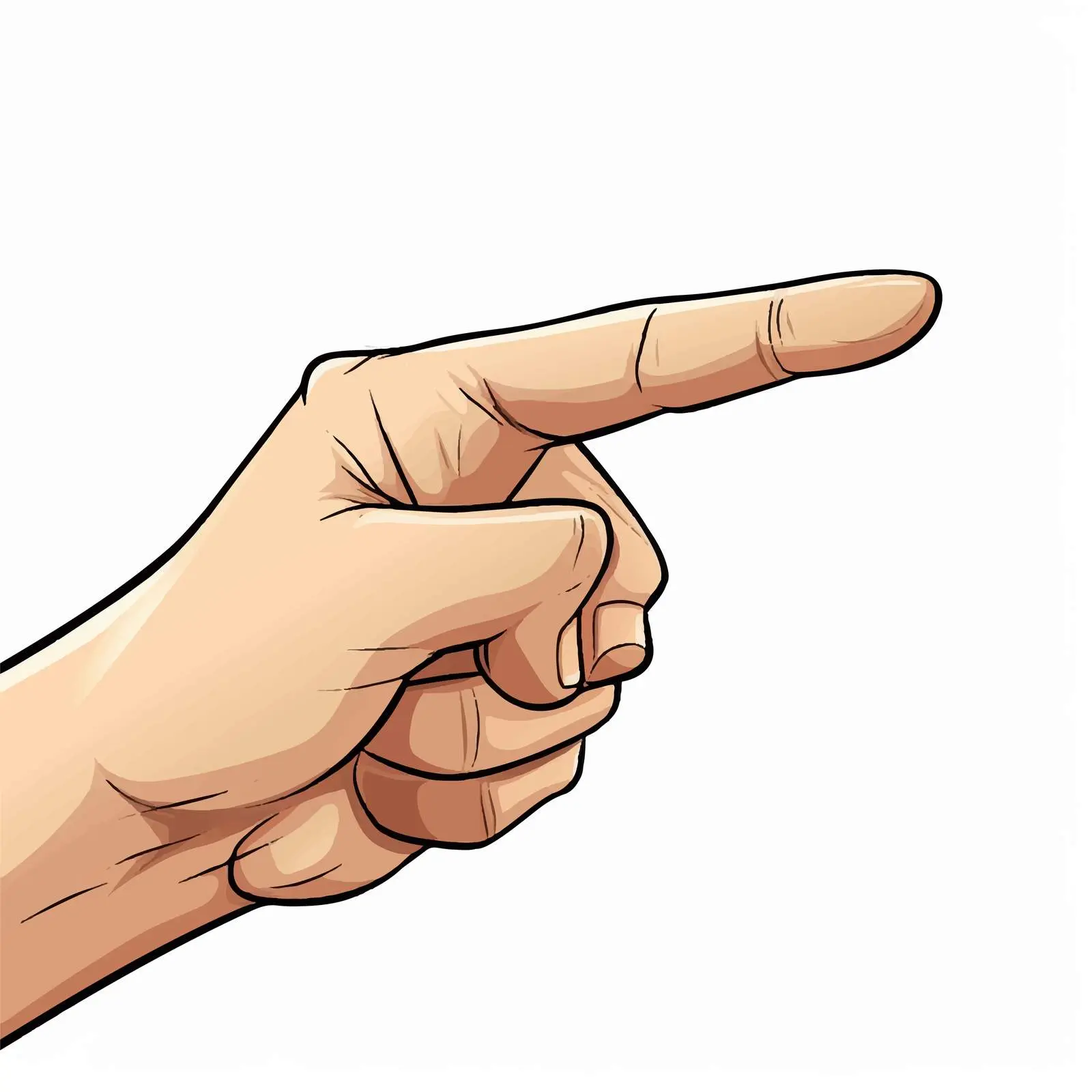 Hand Pointing Vector Illustration on White Background — free download from Dotvec