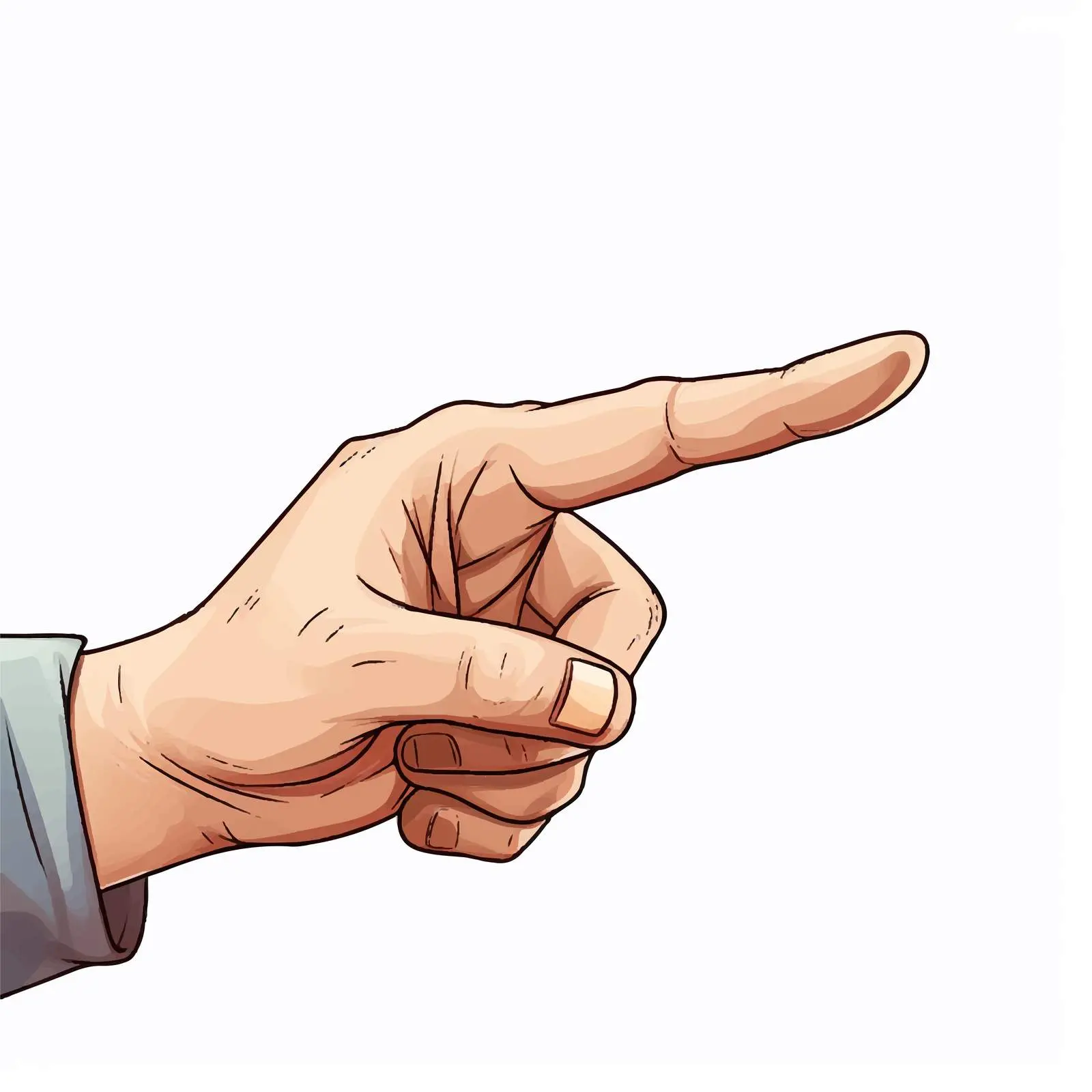 Hand Pointing Vector Illustration on White Background — free download from Dotvec