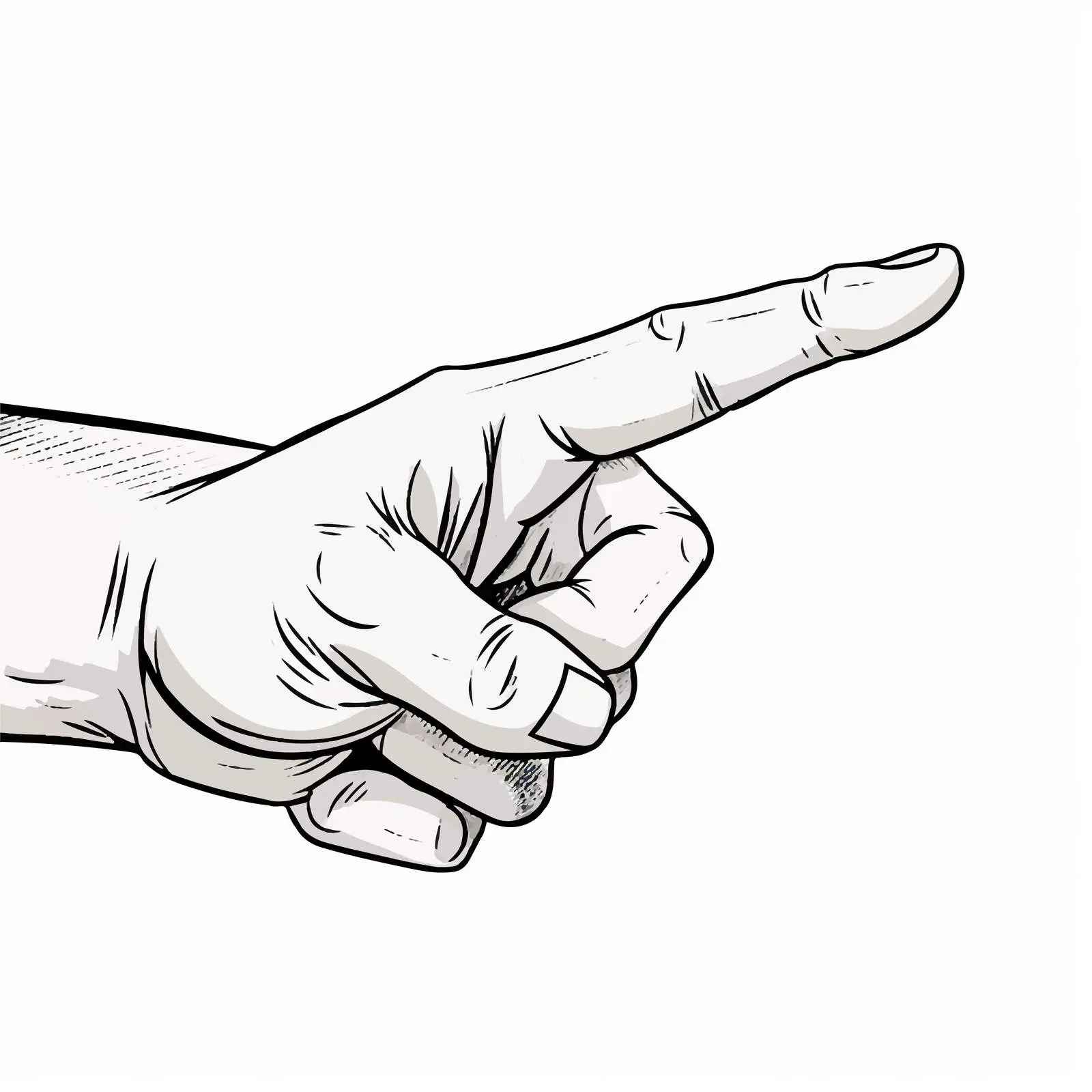 Index Finger Pointing Vector Illustration — free download from Dotvec