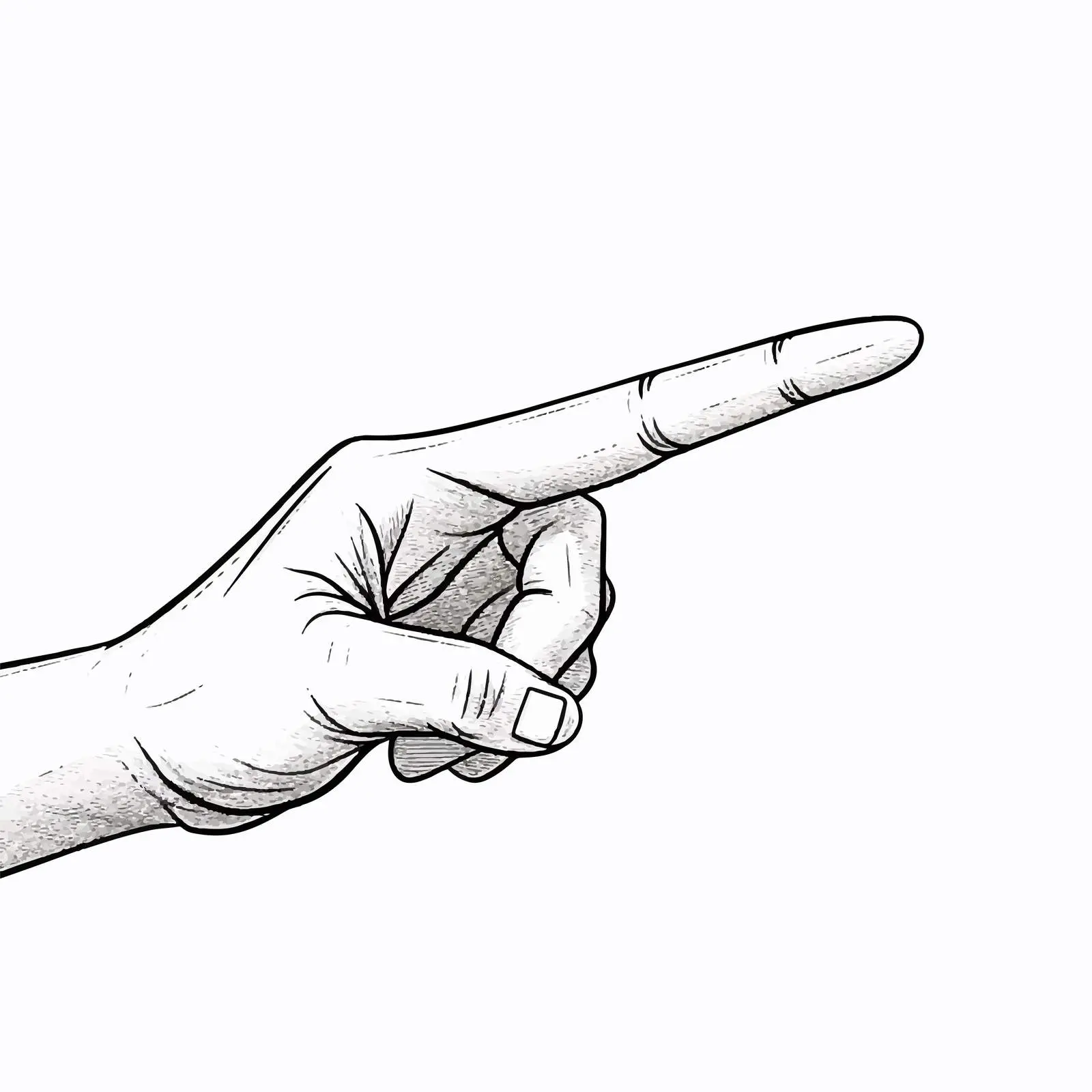 Top View of Hand Pointing with Index Finger — free download from Dotvec