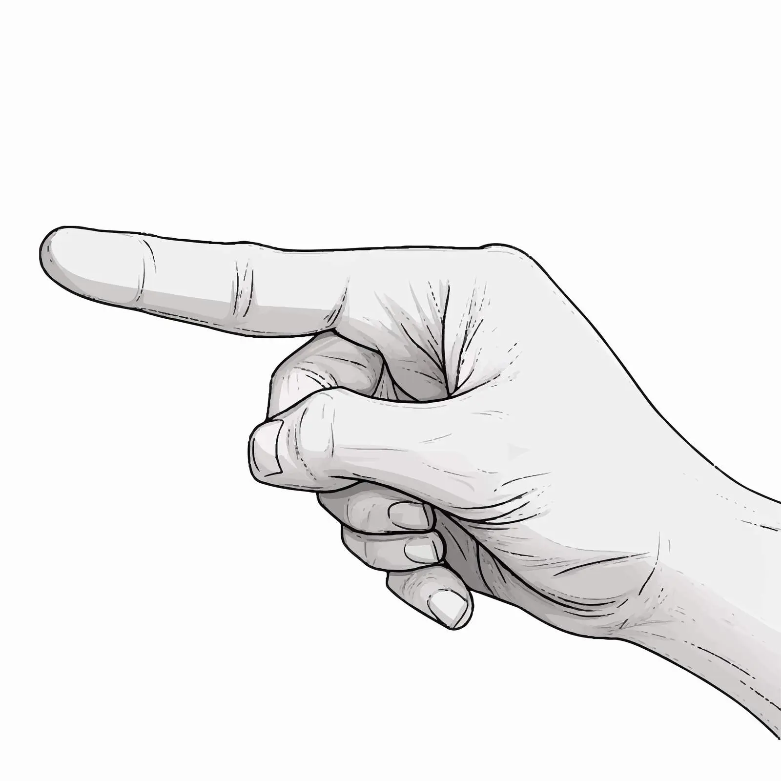 Hand Pointing Index Finger Vector Top View — free download from Dotvec