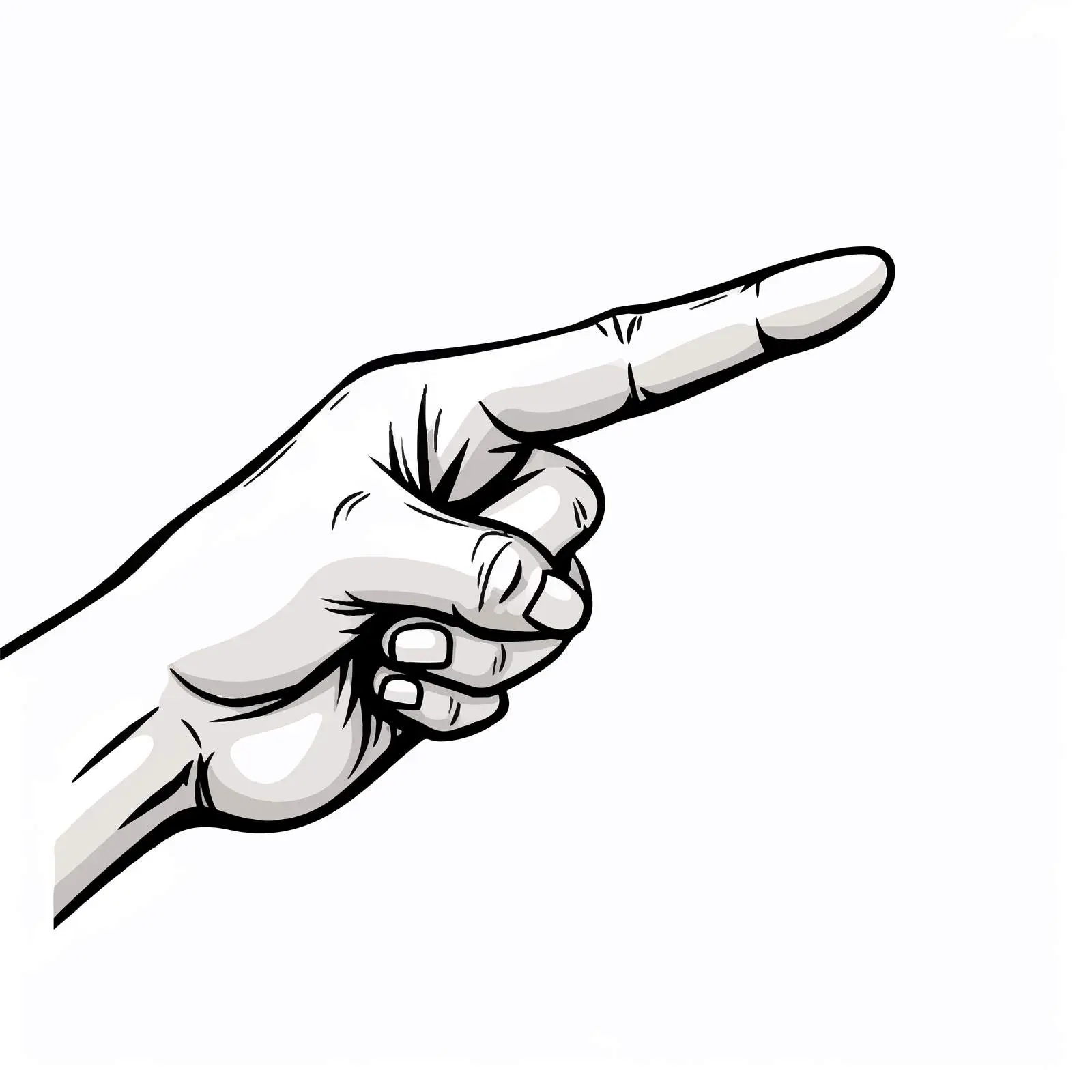 Top View of Hand Pointing Index Finger — free download from Dotvec