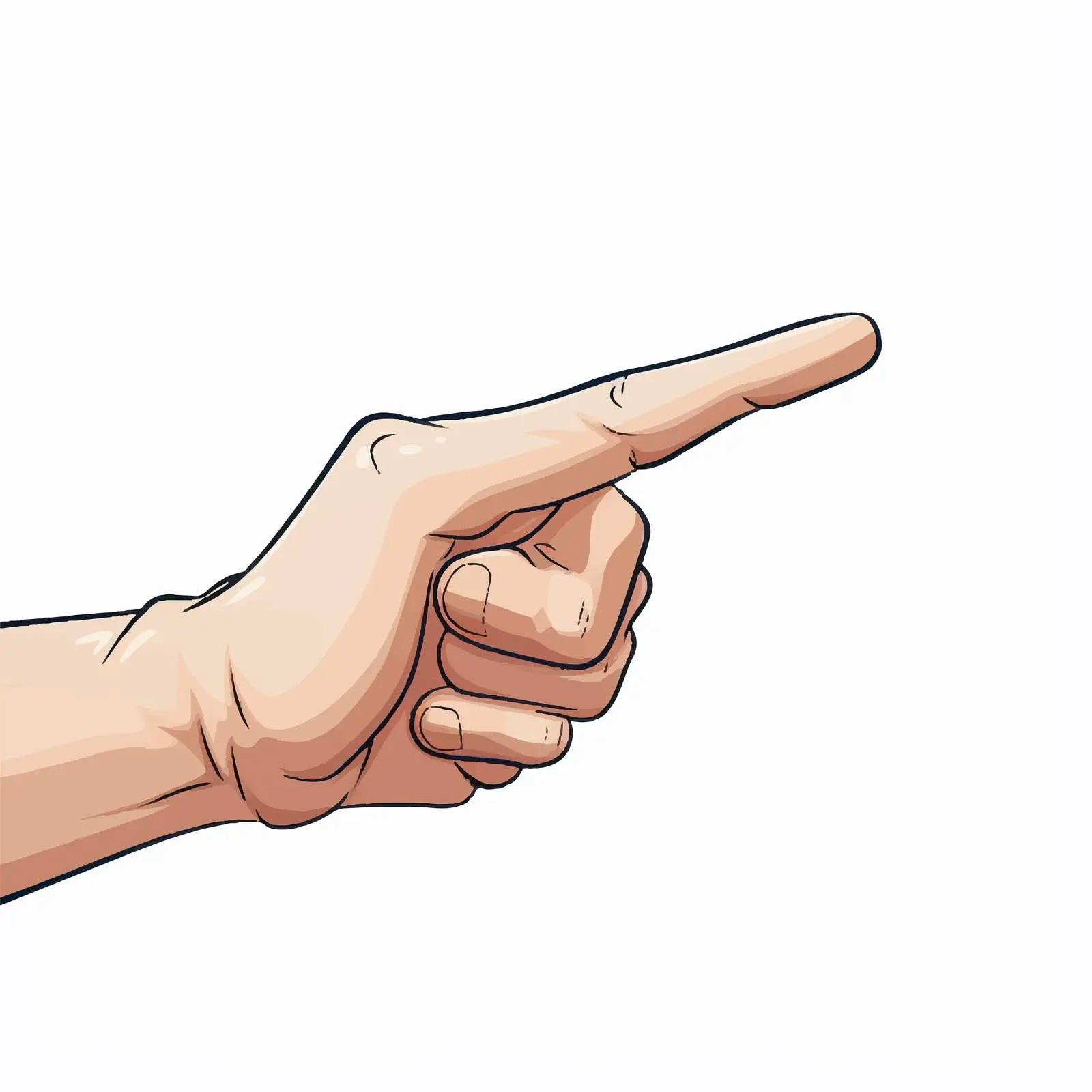 Hand Pointing Index Finger Top View Vector – free index finger image from Dotvec